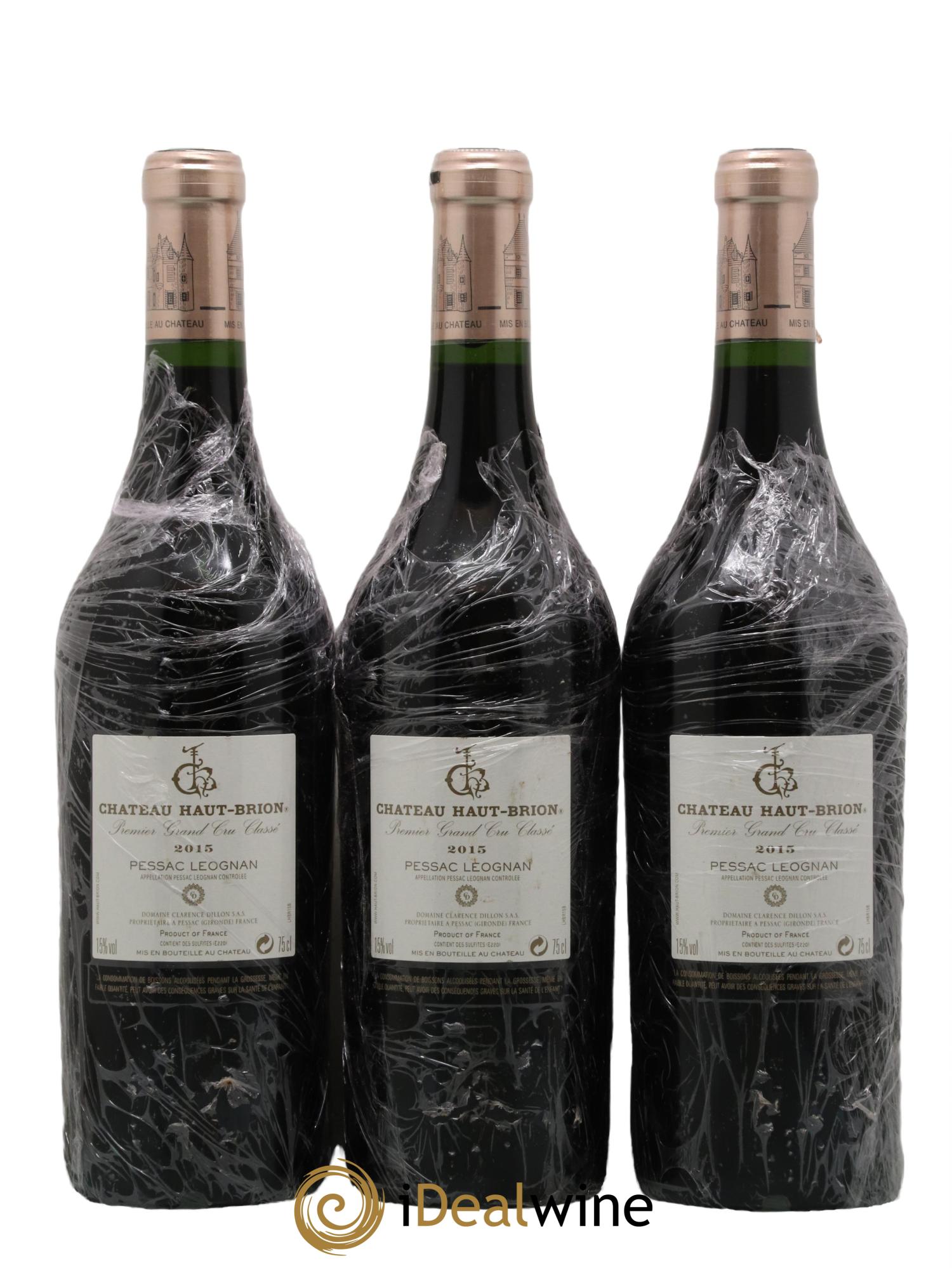 Château Haut Brion 1er Grand Cru Classé 2015 - Lot de 3 bouteilles - 1