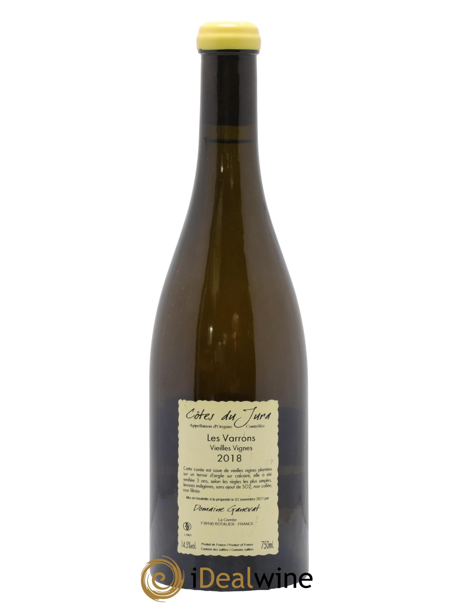 Côtes du Jura Les Varrons Vieilles Vignes Jean-François Ganevat (Domaine) 2018 - Lot de 1 bouteille - 1