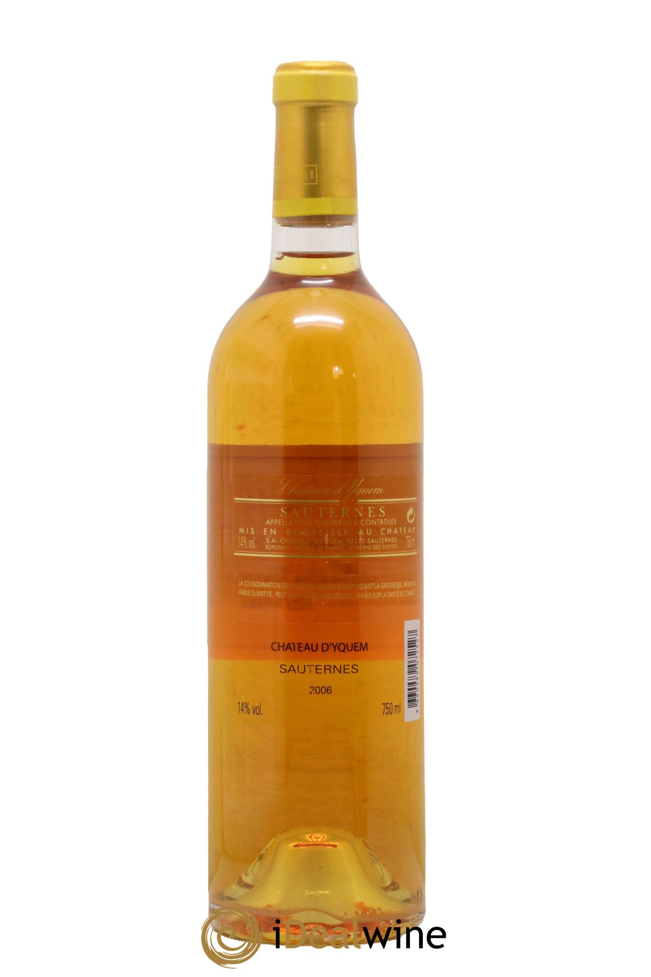 Château d' Yquem 1er Cru Classé Supérieur 2006 - Posten von 1 Flasche - 1