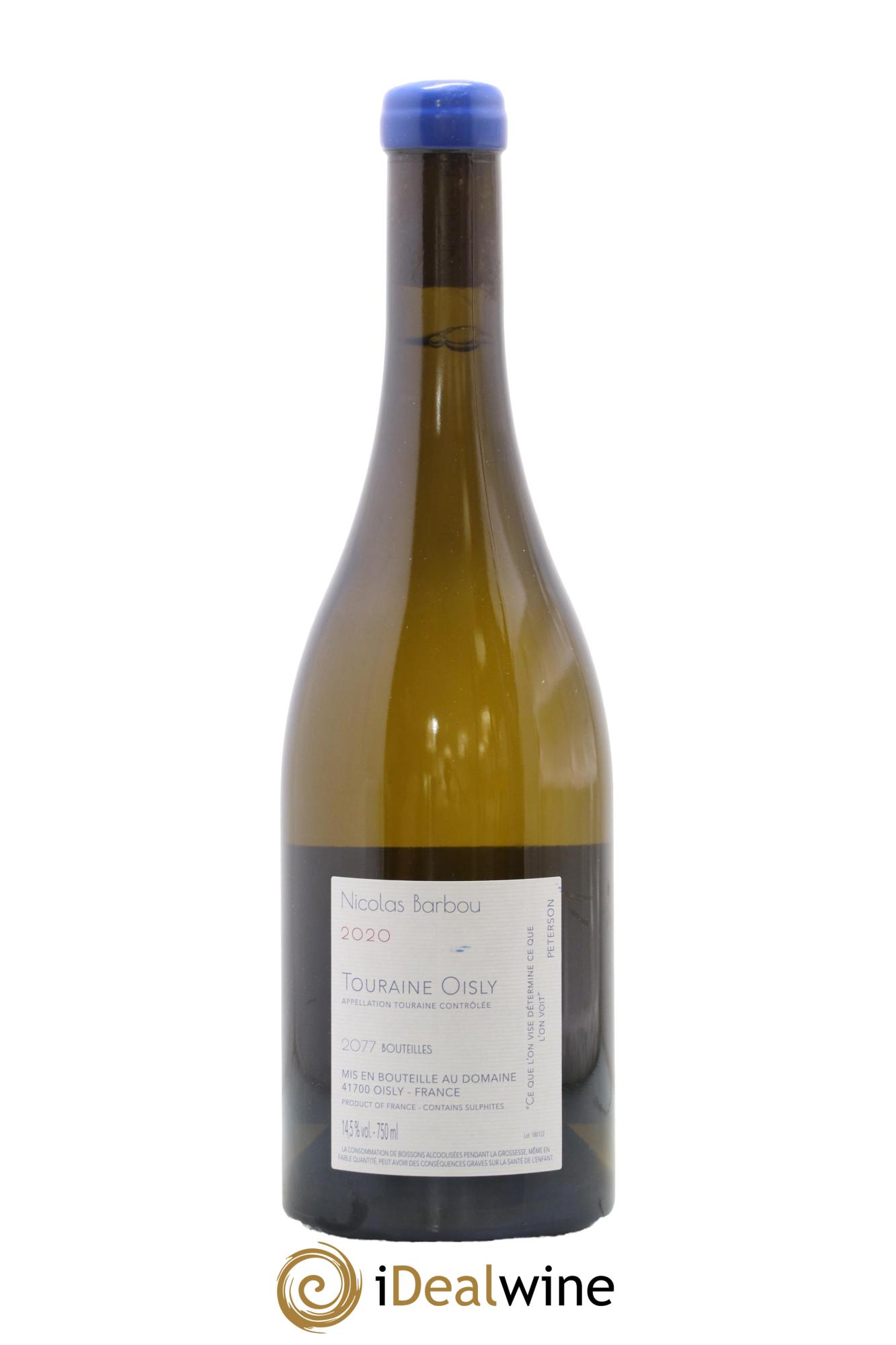 Touraine-Oisly Folie Insolente Nicolas Barbou 2020 - Lot de 1 bouteille - 1