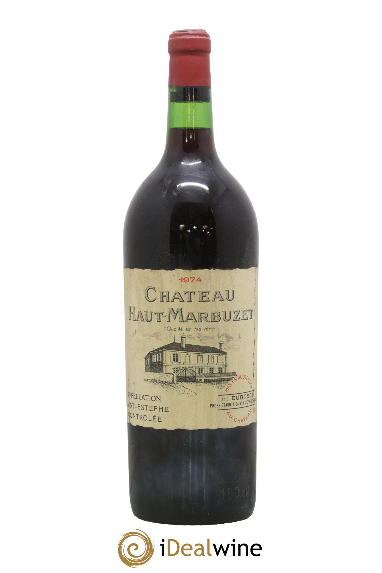 Château Haut Marbuzet 1974 - Lot de 1 magnum - 0