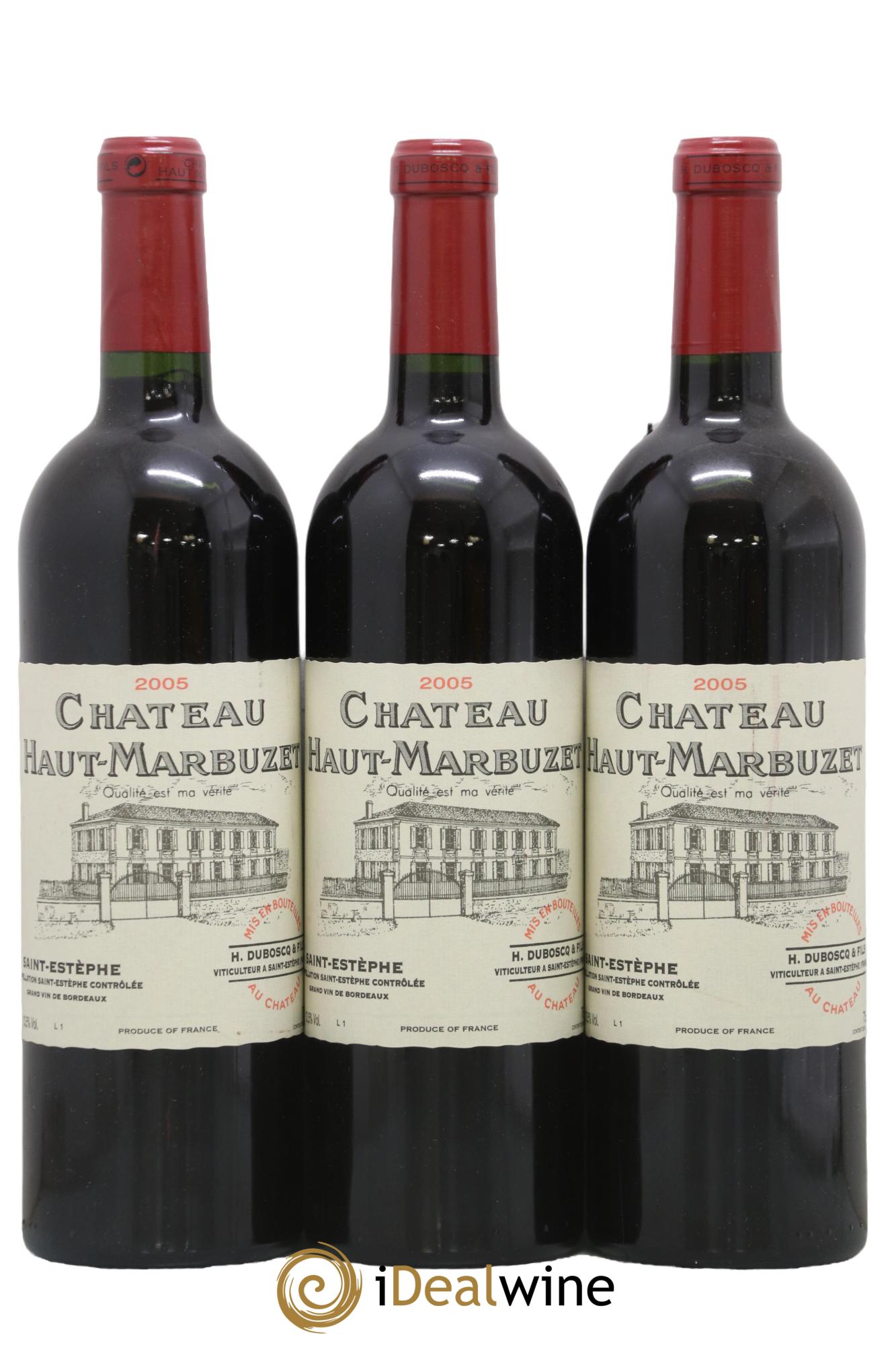 Château Haut Marbuzet 2005 - Lot de 3 bouteilles - 0