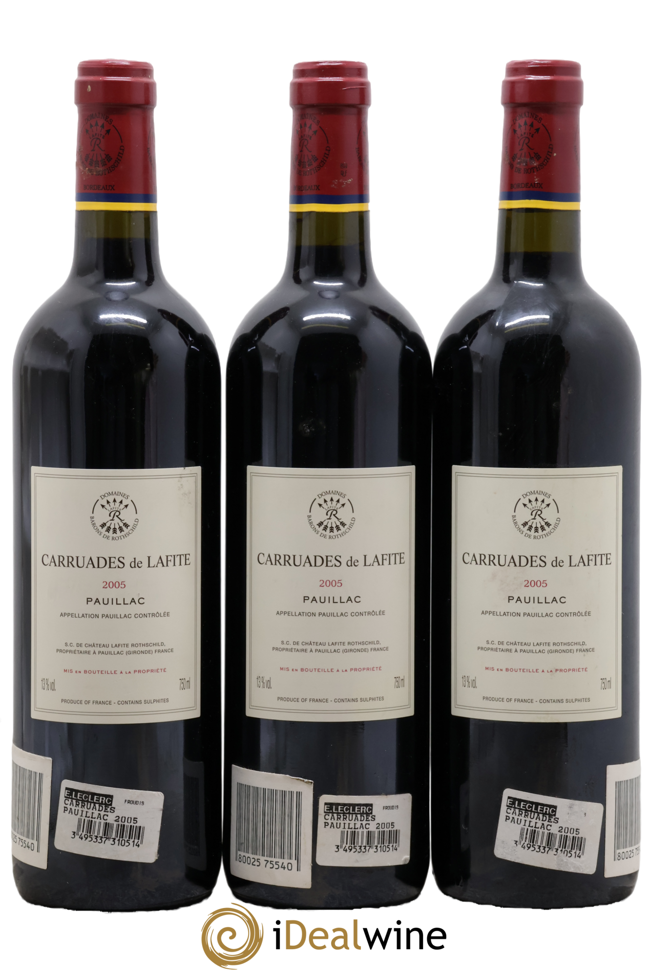Carruades de Lafite Rothschild Second Vin 2005 - Lot of 3 bottles - 1