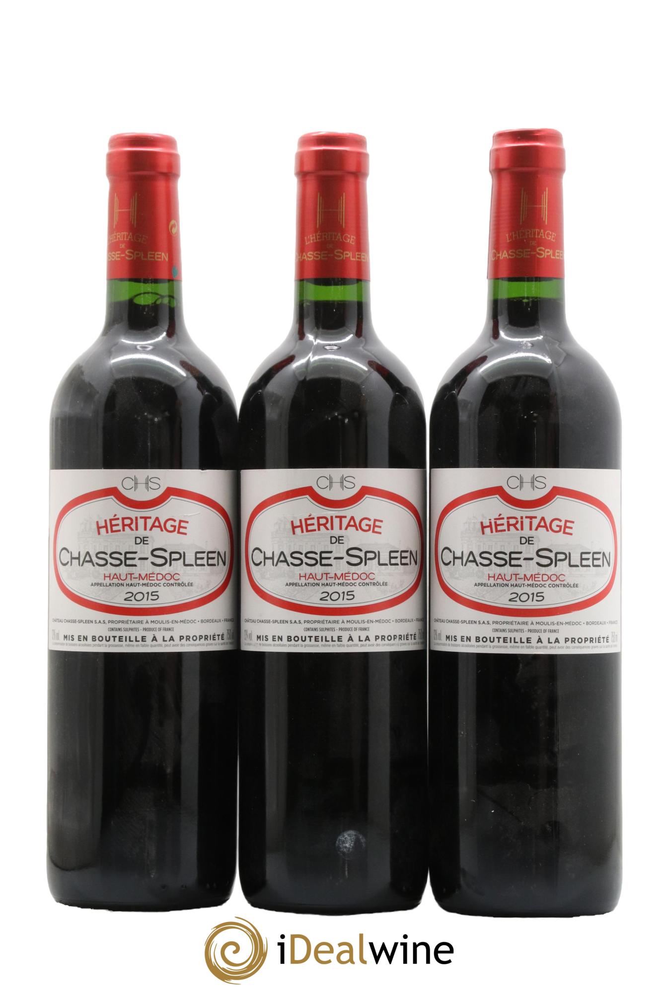 Héritage (Ermitage) de Chasse Spleen 2015 - Lot de 3 bouteilles - 0