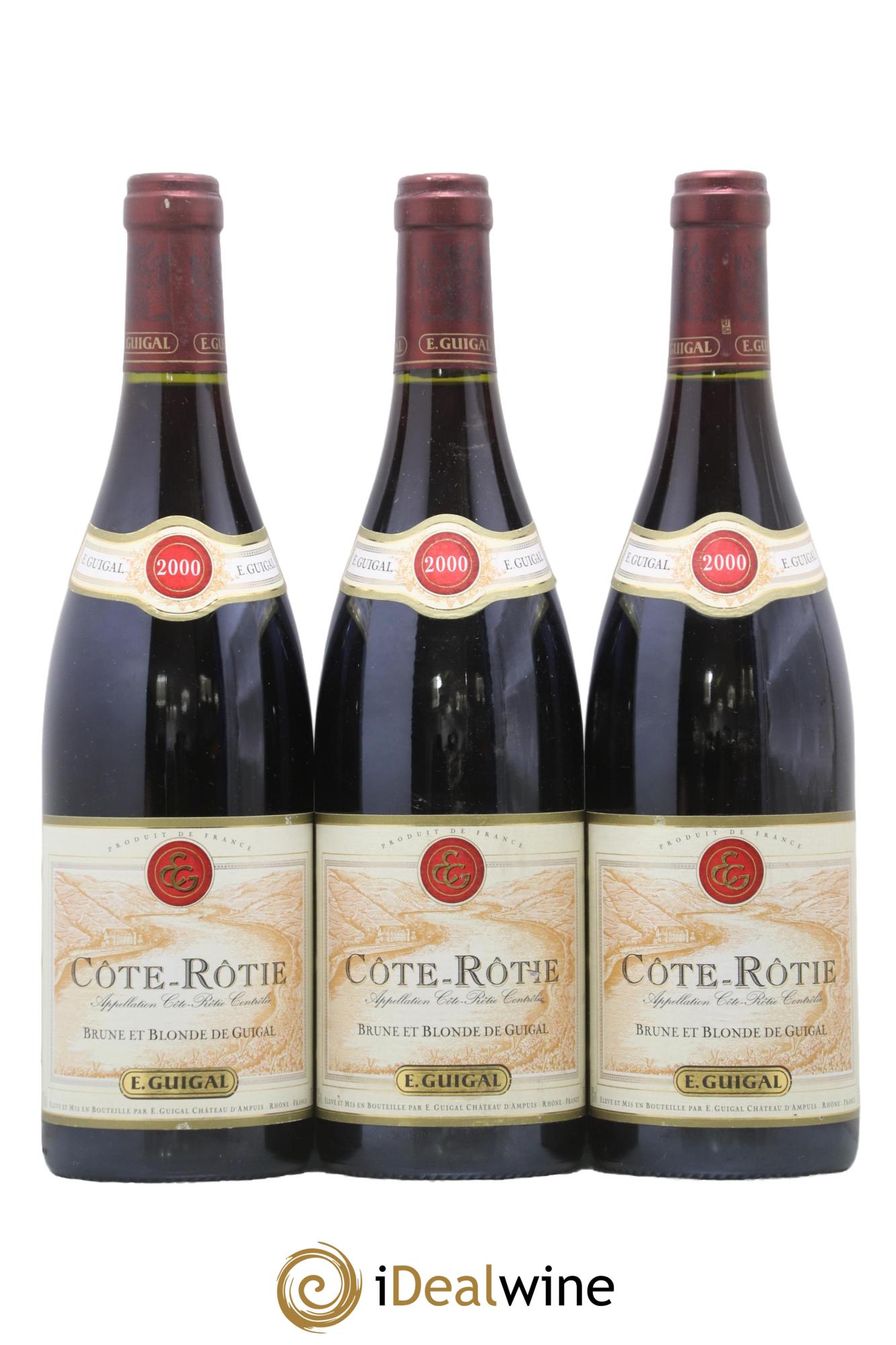 Côte-Rôtie Côtes Brune et Blonde Guigal 2000 - Lot of 3 bottles - 0