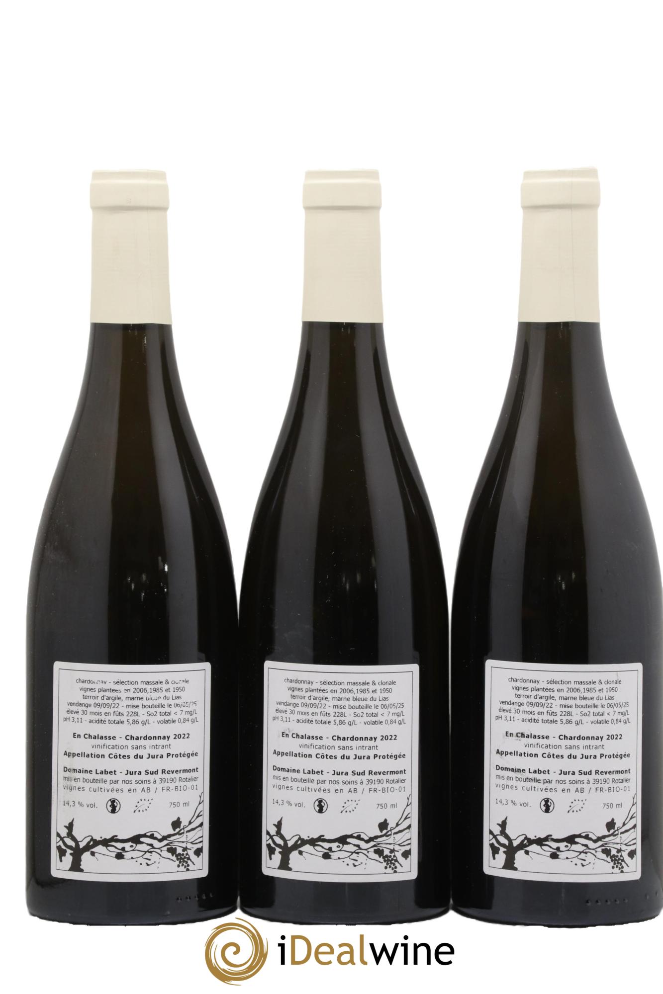Côtes du Jura Chardonnay En Chalasse Romain - Julien  - Charline Labet 2022 - Lot de 3 bouteilles - 1