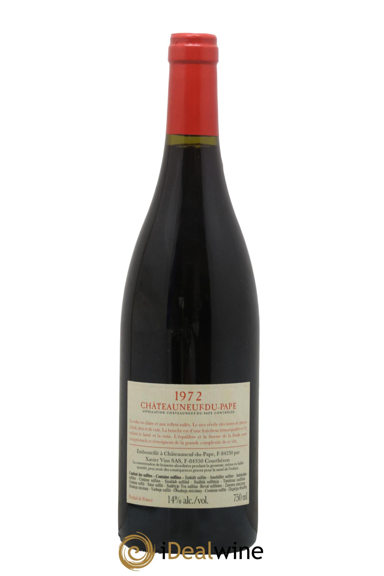 Châteauneuf-du-Pape 1972 Xavier Vignon 1972 - Lot de 1 bouteille - 1