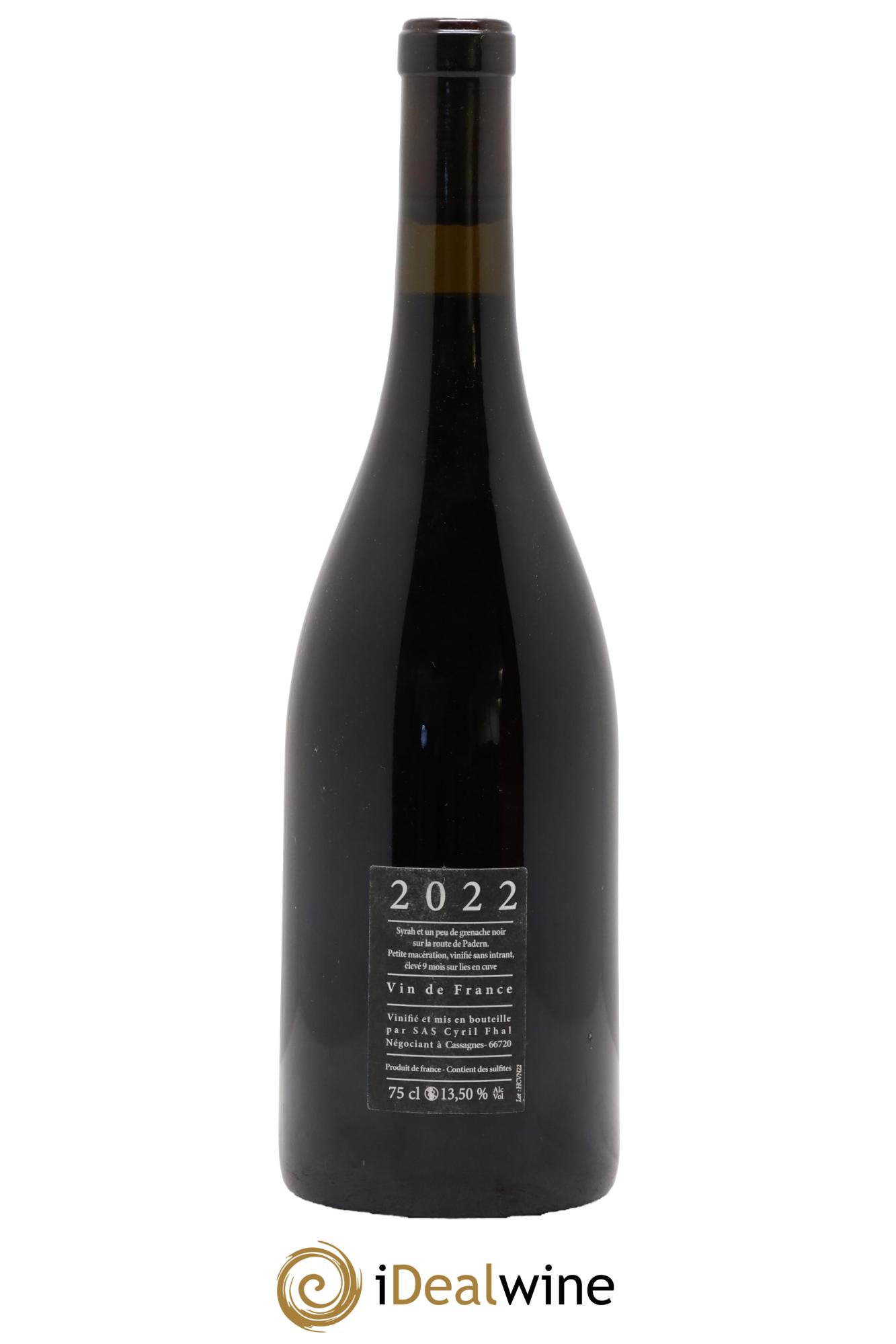 Vin de France Une vie la nuit Cyril Fhal 2022 - Posten von 1 Flasche - 1