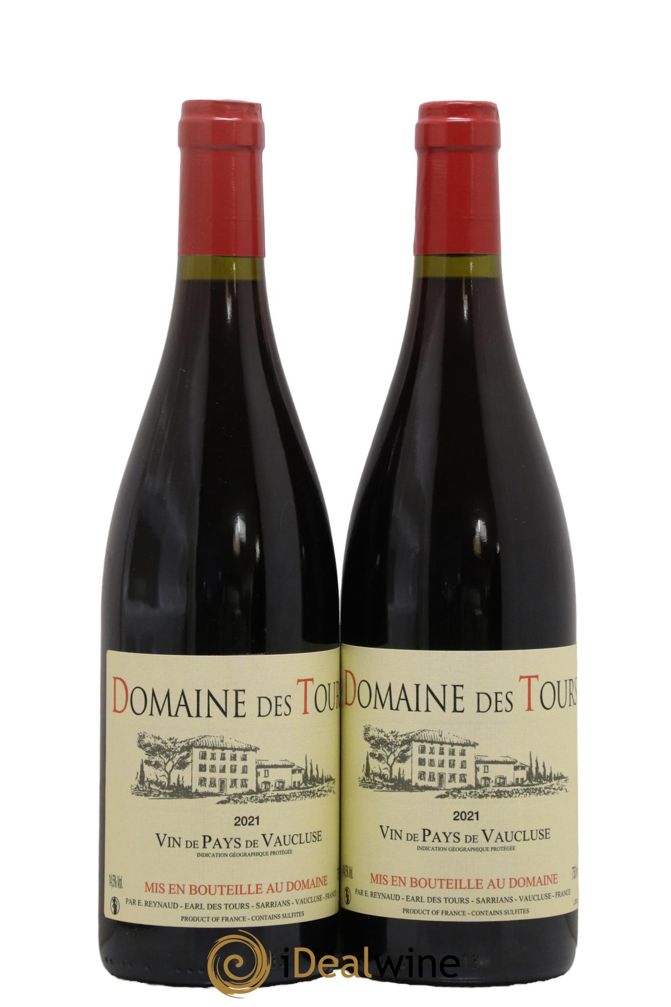 Vaucluse (Vin de Pays de Vaucluse) Domaine des Tours Emmanuel Reynaud 2021 - Lot de 2 bouteilles - 0