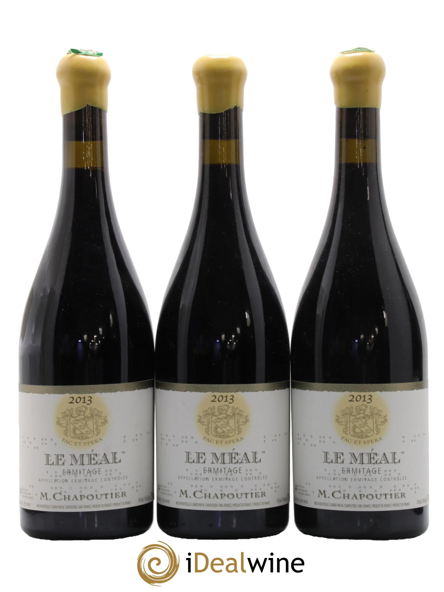 Hermitage Ermitage Le Méal Chapoutier 2013 - Lot de 3 bouteilles - 0