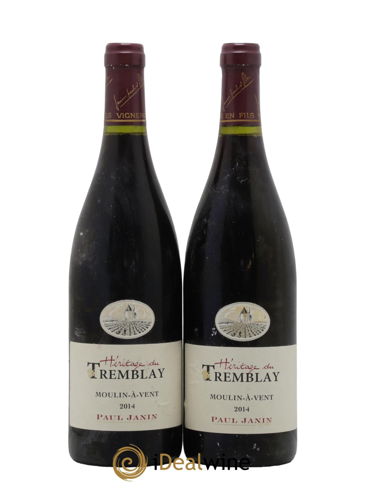 Moulin-à-Vent Héritage du Tremblay Janin Paul 2014 - Lot de 2 bouteilles - 0