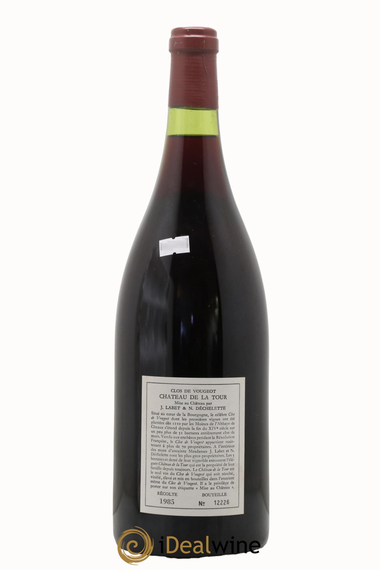 Clos de Vougeot Grand Cru Château de La Tour 1985 - Lot de 1 magnum - 1