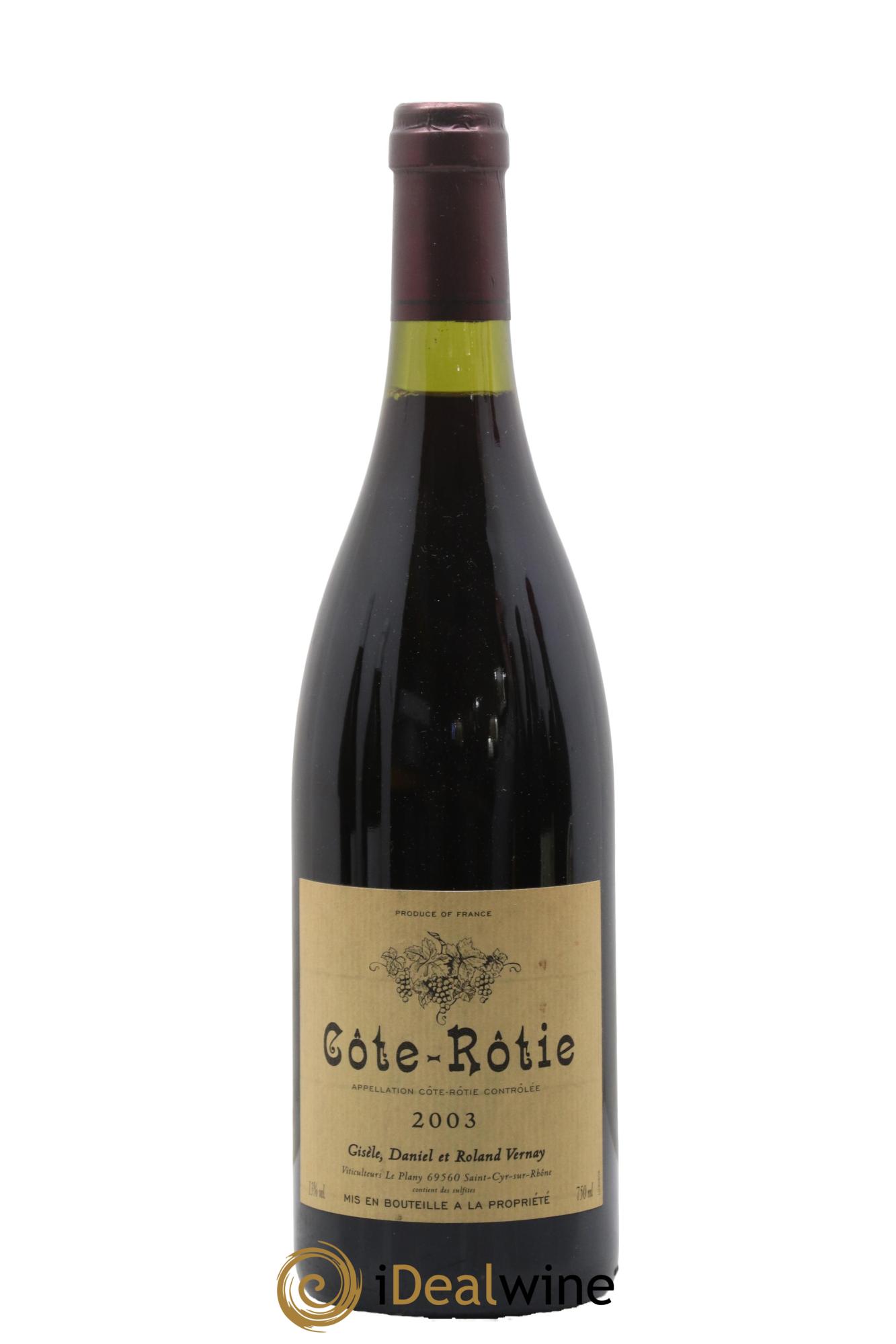 Côte-Rôtie Gisèle Daniel Et Roland Vernay 2003 - Lot de 1 bouteille - 0