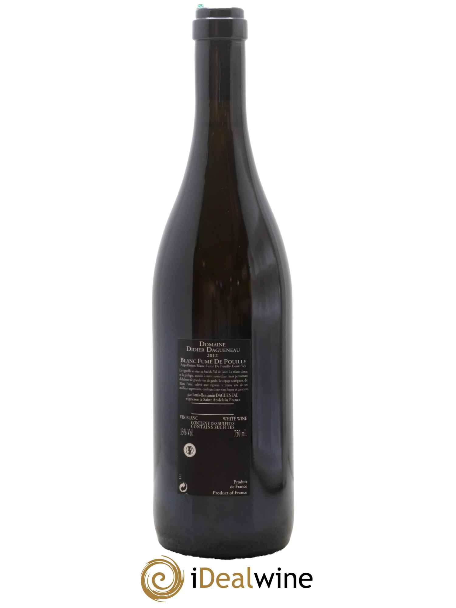 Vin de France (anciennement Pouilly-Fumé) Silex Dagueneau (Domaine Didier - Louis-Benjamin) 2012 - Lot de 1 bouteille - 1