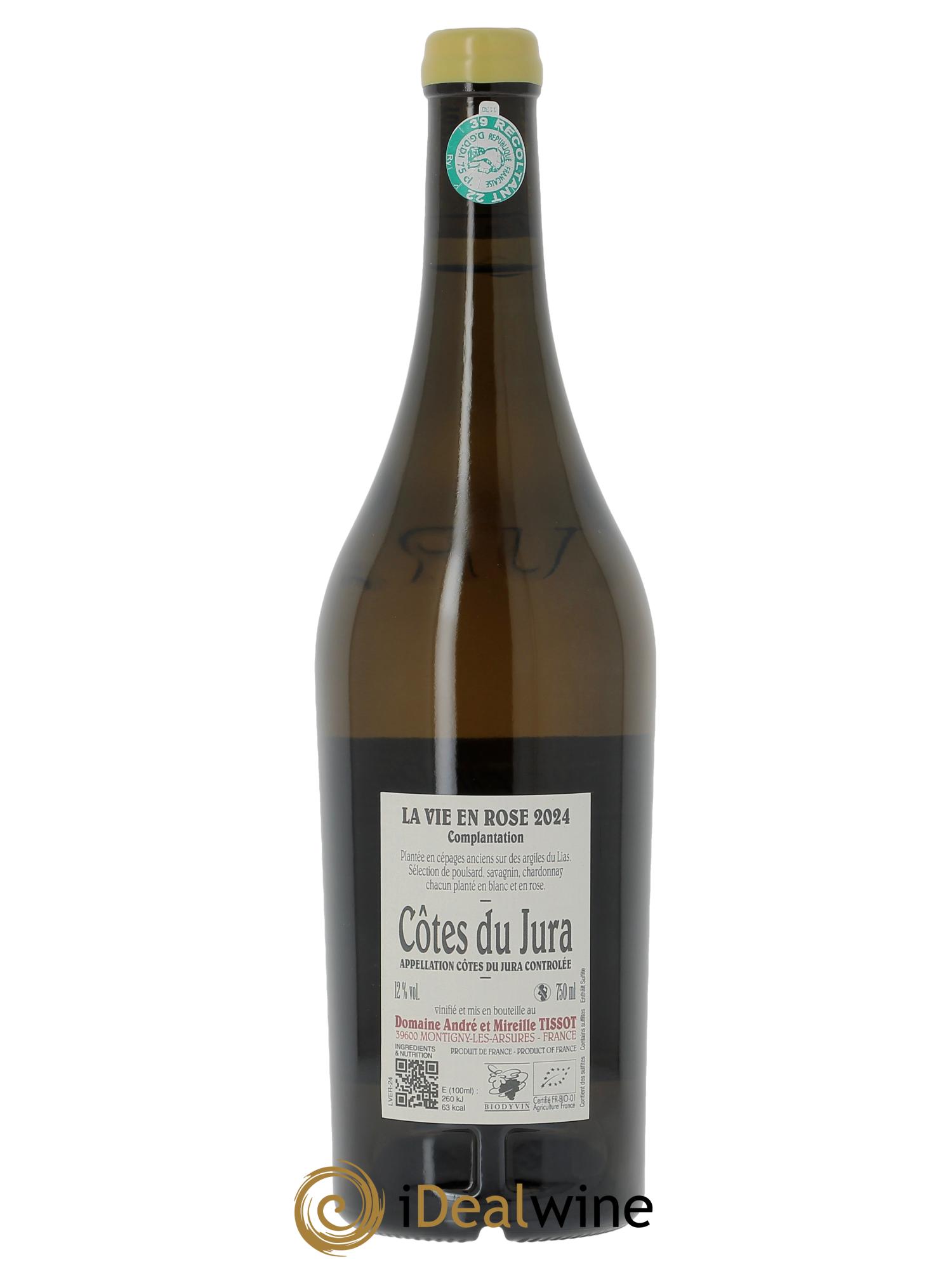 Côtes du Jura La Vie en Rose Bénédicte et Stéphane Tissot 2024 - Lot de 1 bouteille - 1