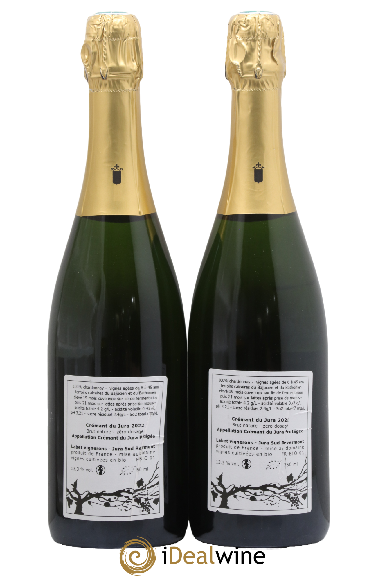 Crémant du Jura Romain - Julien - Charline Labet 2022 - Lot de 2 bouteilles - 1
