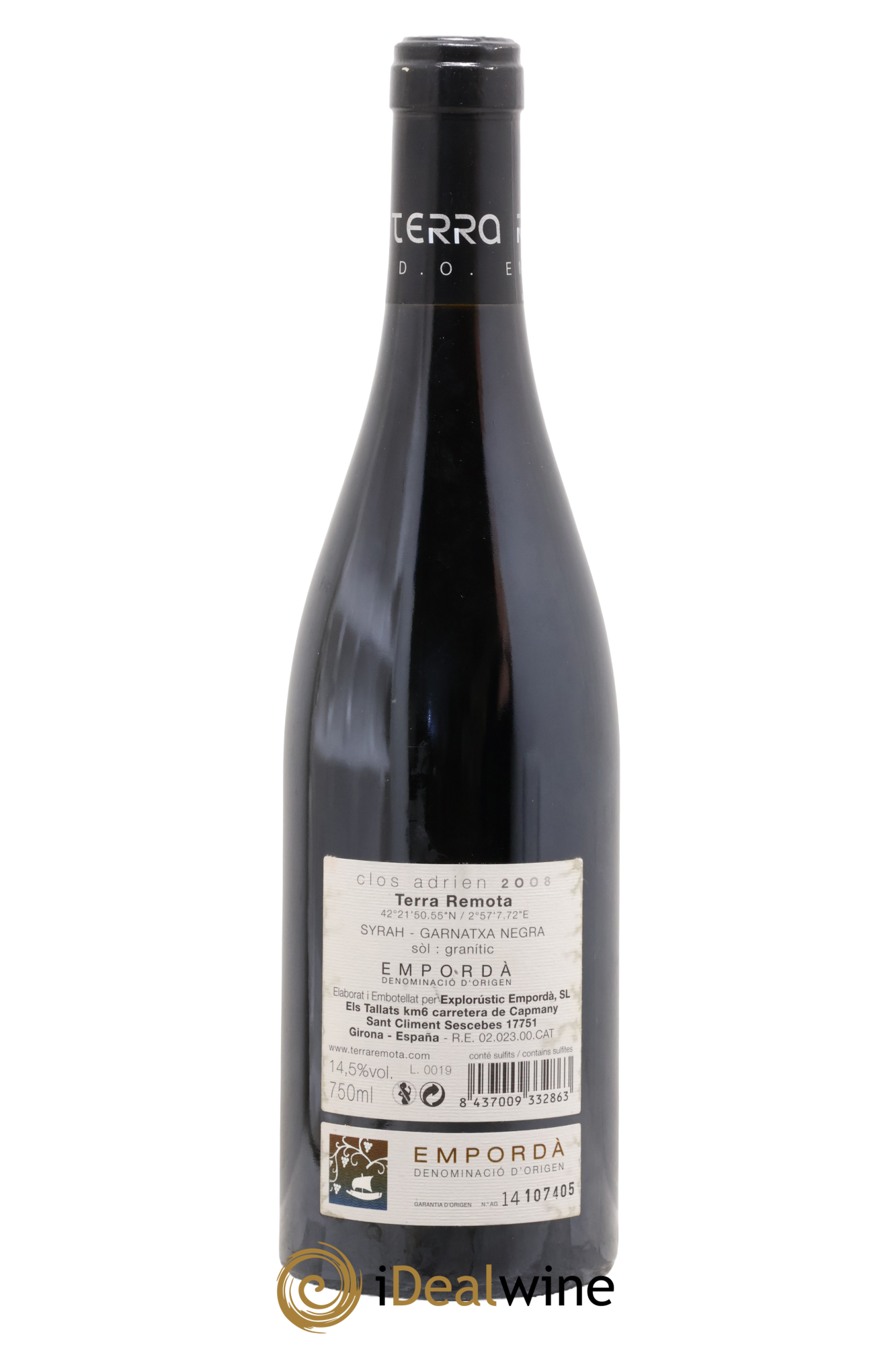 Espagne Emporda Clos Adrien Terra Remota 2008 - Lot of 1 bottle - 1