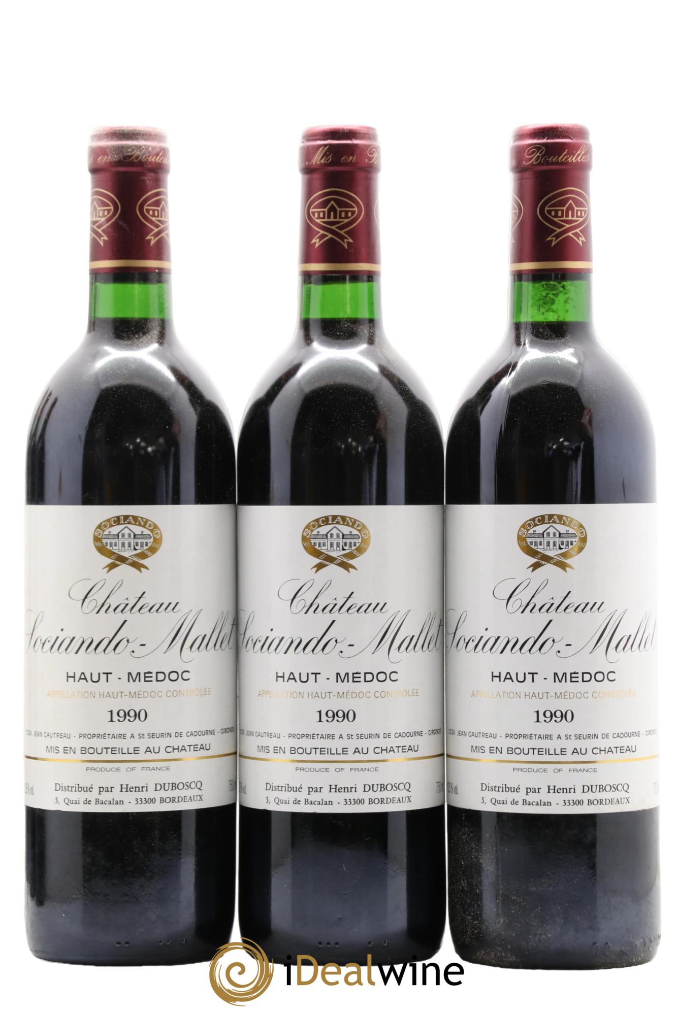 Château Sociando Mallet 1990 - Lot de 12 bouteilles - 3