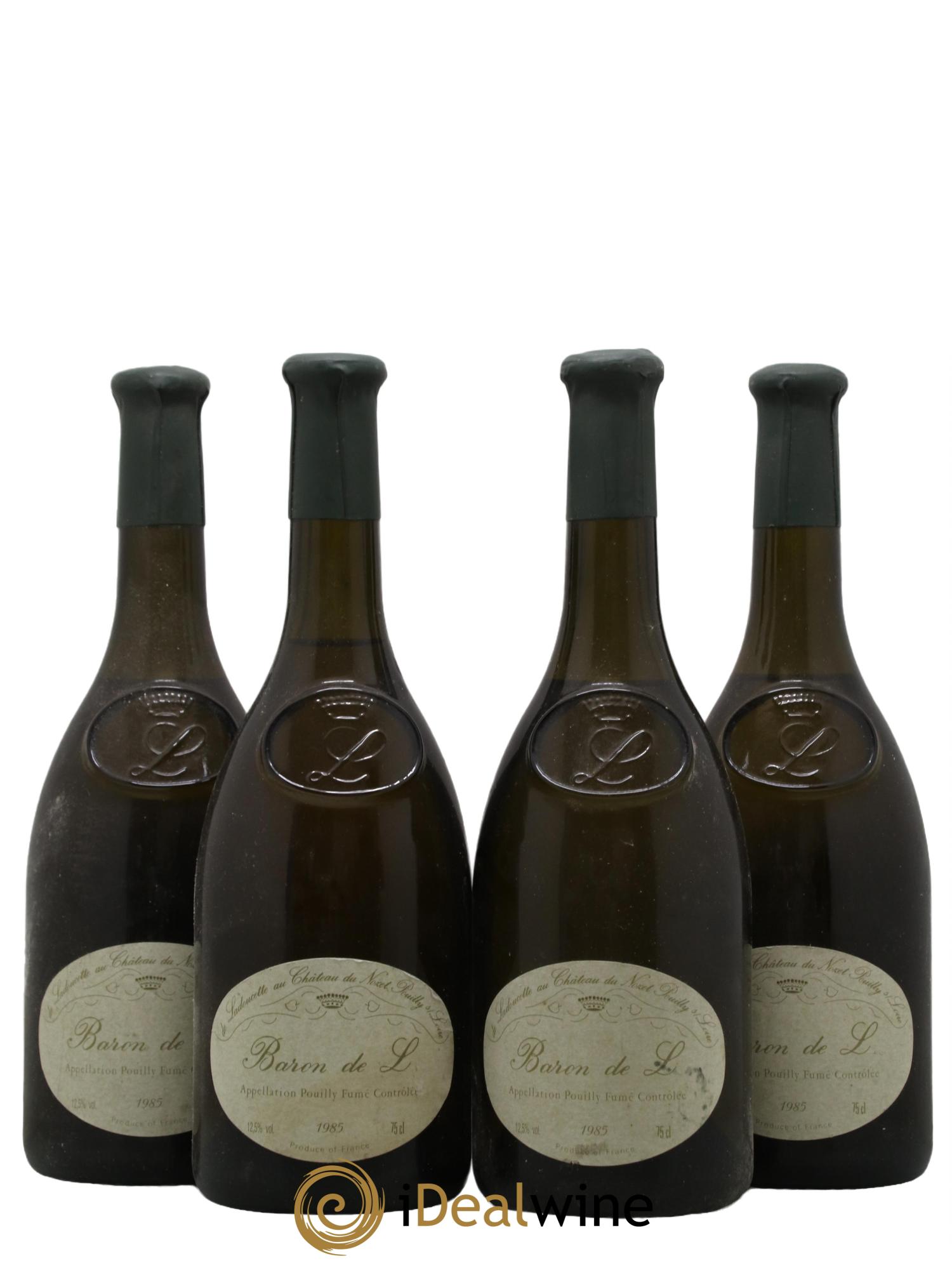 Pouilly-Fumé Baron de L Patrick de Ladoucette 1985 - Lot de 4 bouteilles - 0