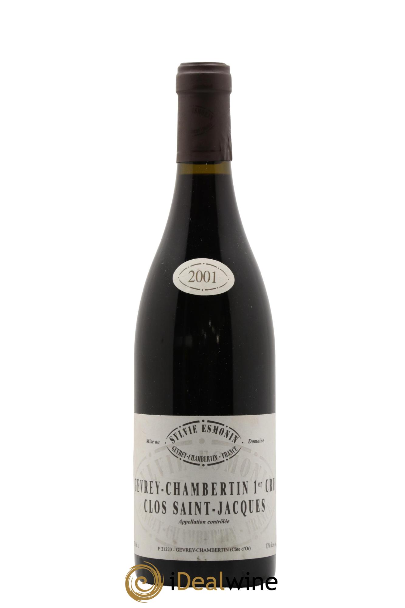 Gevrey-Chambertin 1er Cru Clos Saint Jacques Sylvie Esmonin 2001 - Lot de 1 bouteille - 0