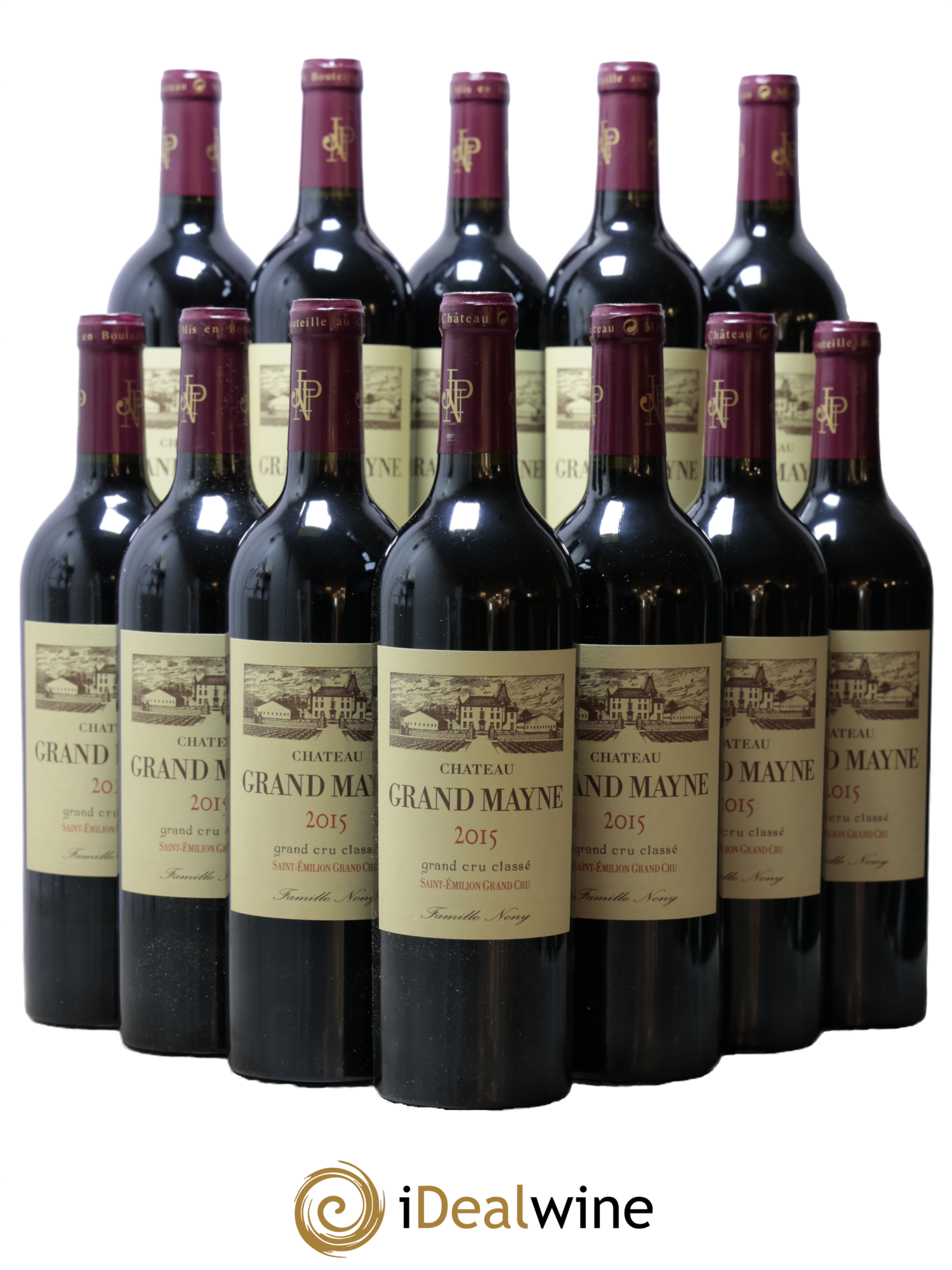 Château Grand Mayne Grand Cru Classé 2015 - Lot of 12 bottles - 0