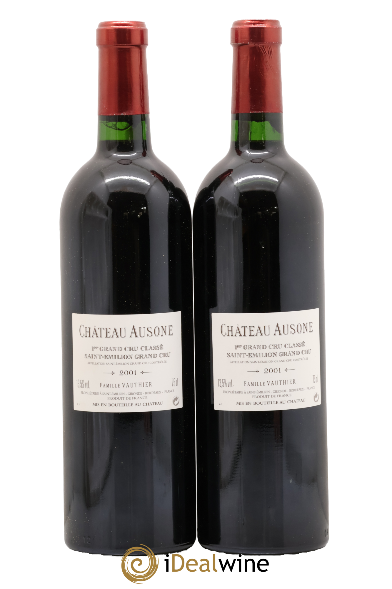 Château Ausone 1er Grand Cru Classé A 2001 - Lot de 2 bouteilles - 1