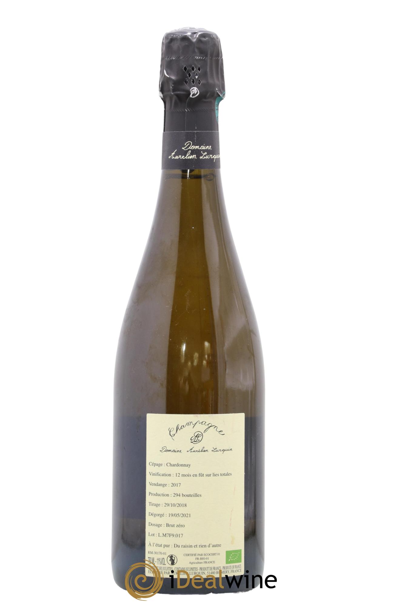 Chardonnay A l'Etat Pur Aurélien Lurquin 2017 - Lotto di 1 bottiglia - 1