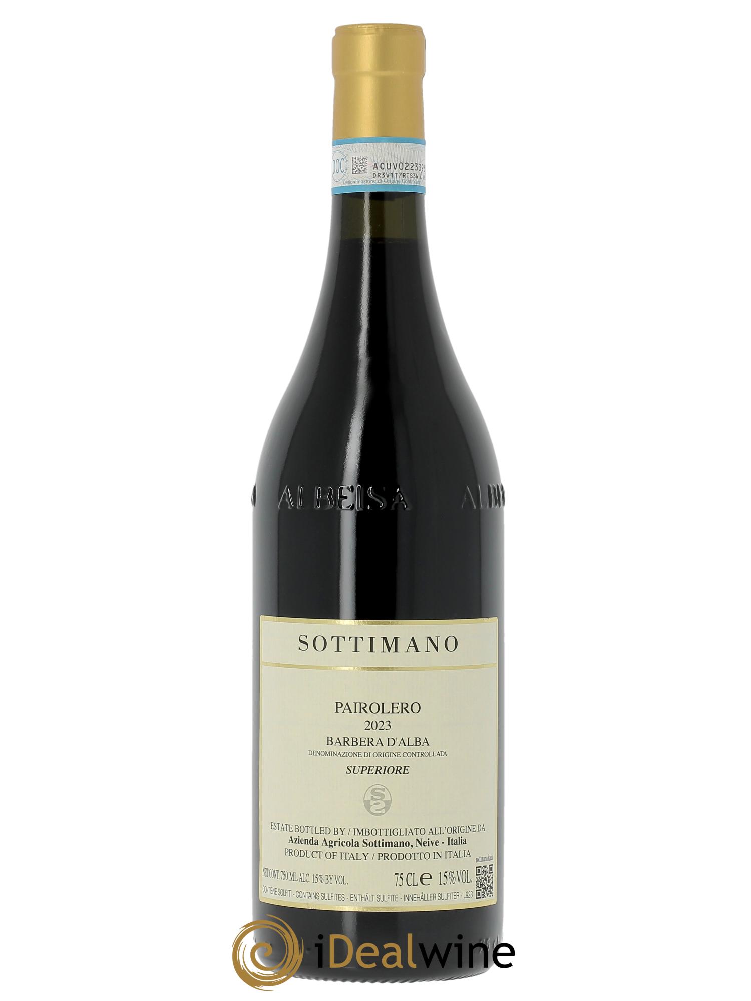 Barbera d'Alba Pairolero Sottimano 2023 - Lot of 1 bottle - 0