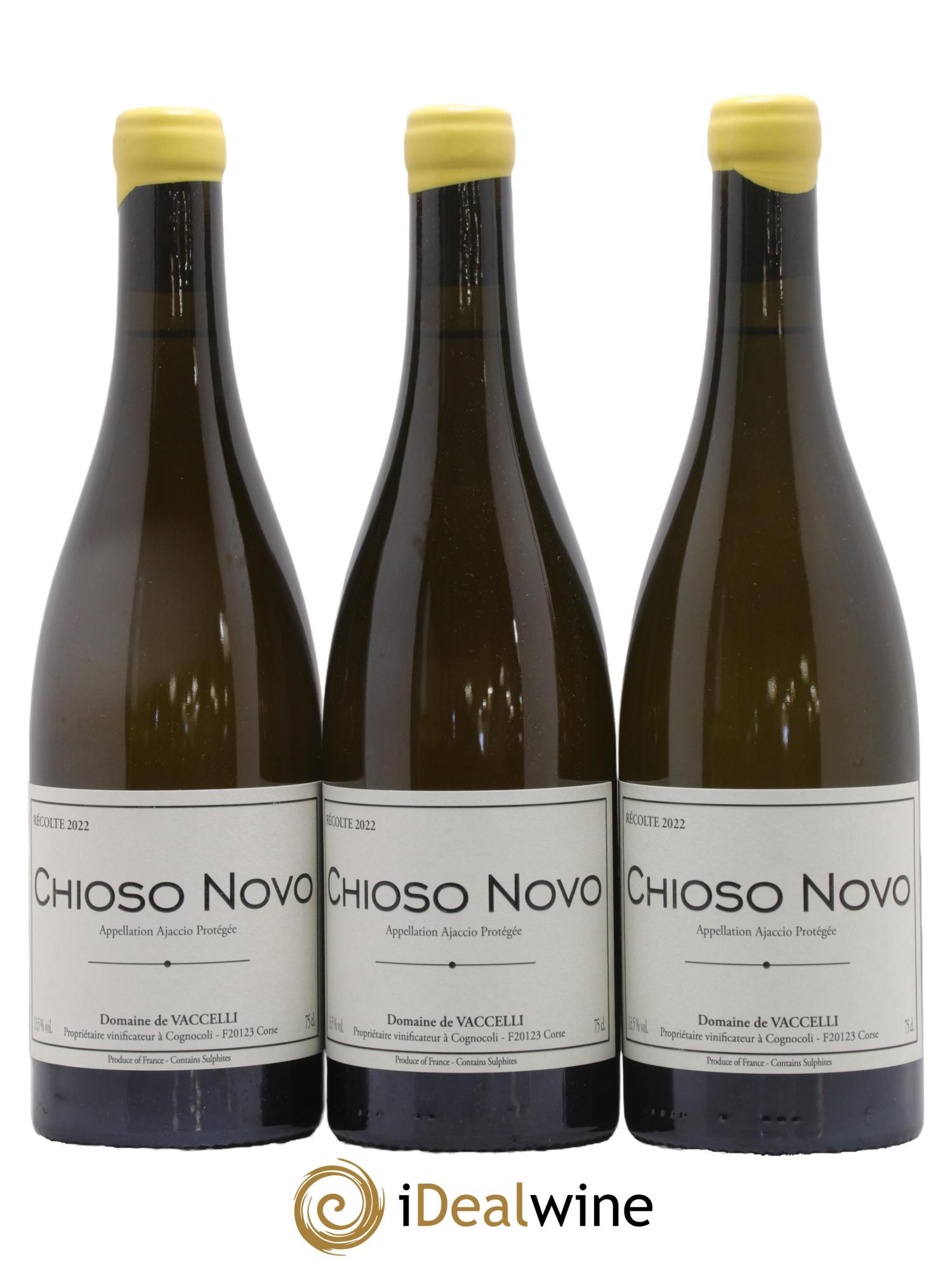 Ajaccio Chioso Novo Vaccelli 2022 - Lot of 3 bottles - 0