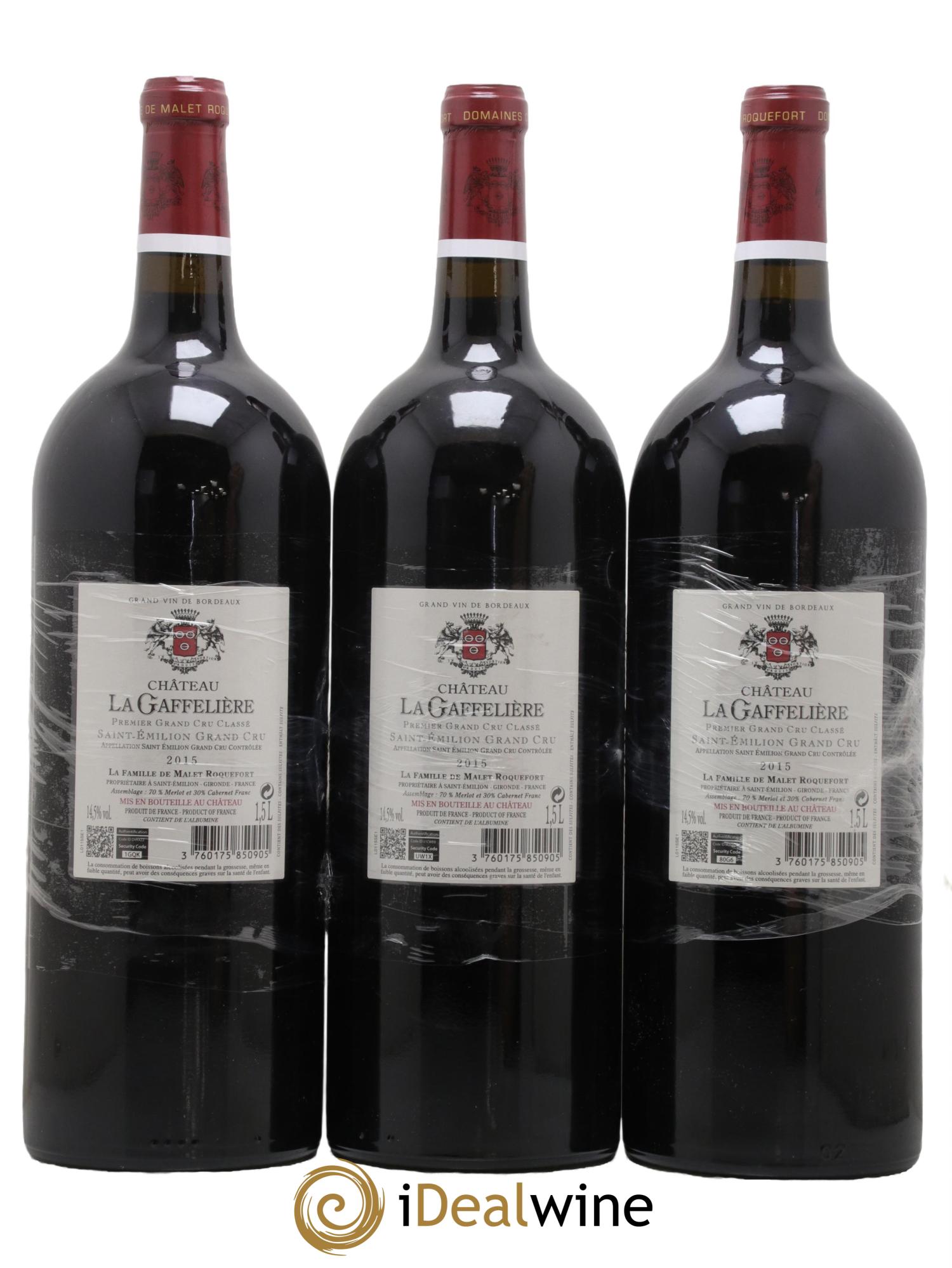 Château la Gaffelière 1er Grand Cru Classé B 2015 - Lot de 3 magnums - 1