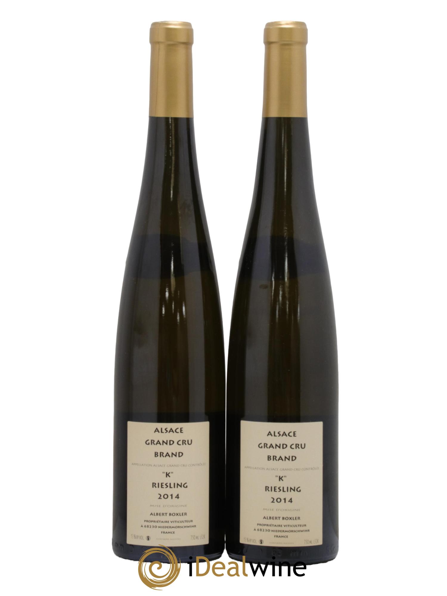 Alsace Riesling Grand Cru Brand K Albert Boxler 2014 - Lot de 2 bouteilles - 1