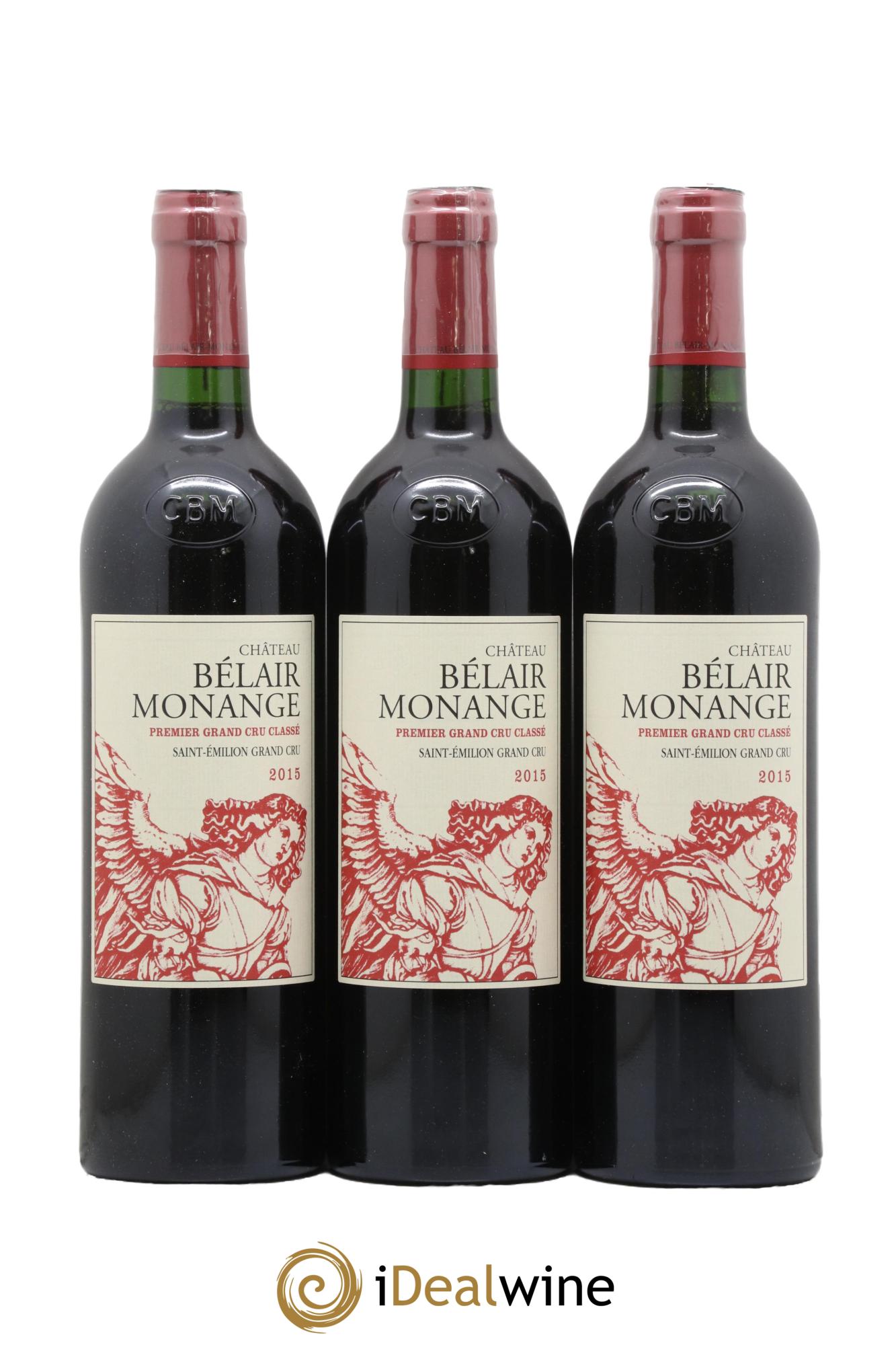 Château Belair (Belair-Monange) 1er Grand Cru Classé B 2015 - Lot of 6 bottles - 2
