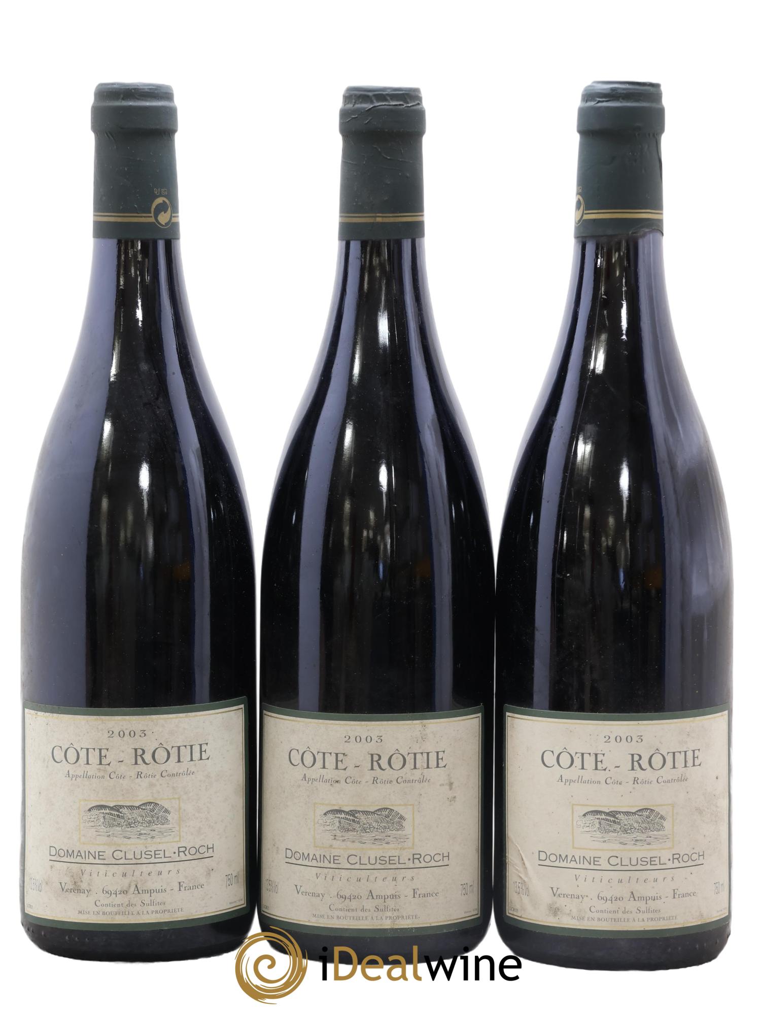 Côte-Rôtie Clusel-Roch 2003 - Posten von 3 Flaschen - 0