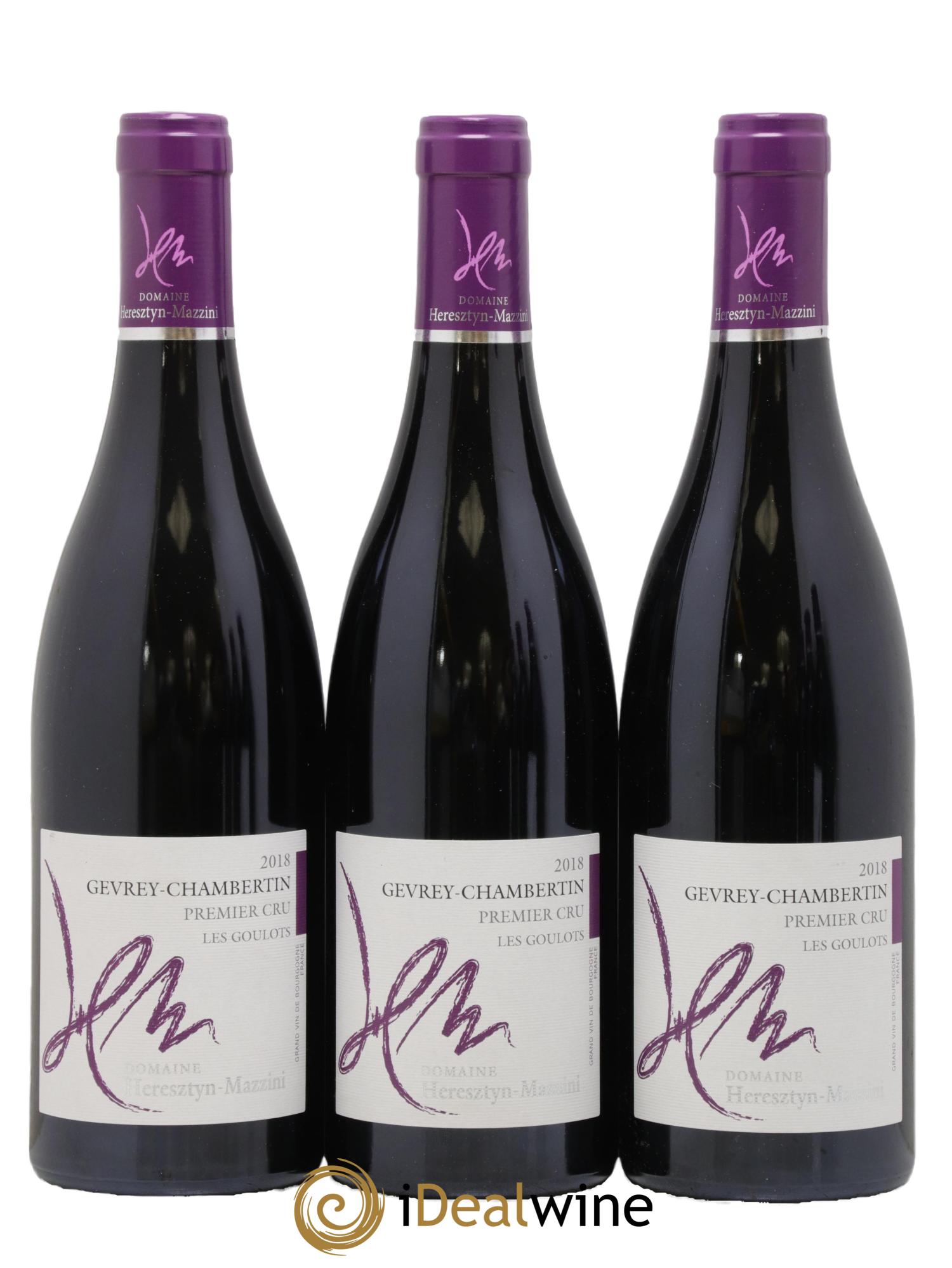 Gevrey-Chambertin 1er Cru Les Goulots Heresztyn-Mazzini 2018 - Posten von 3 Flaschen - 0