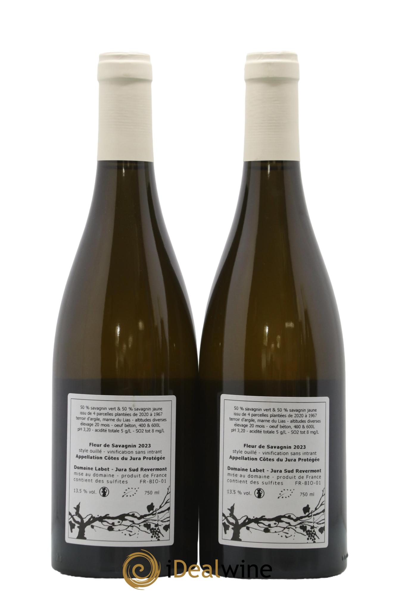 Côtes du Jura Fleur de Savagnin Romain - Julien  - Charline Labet 2023 - Lot de 2 bouteilles - 1