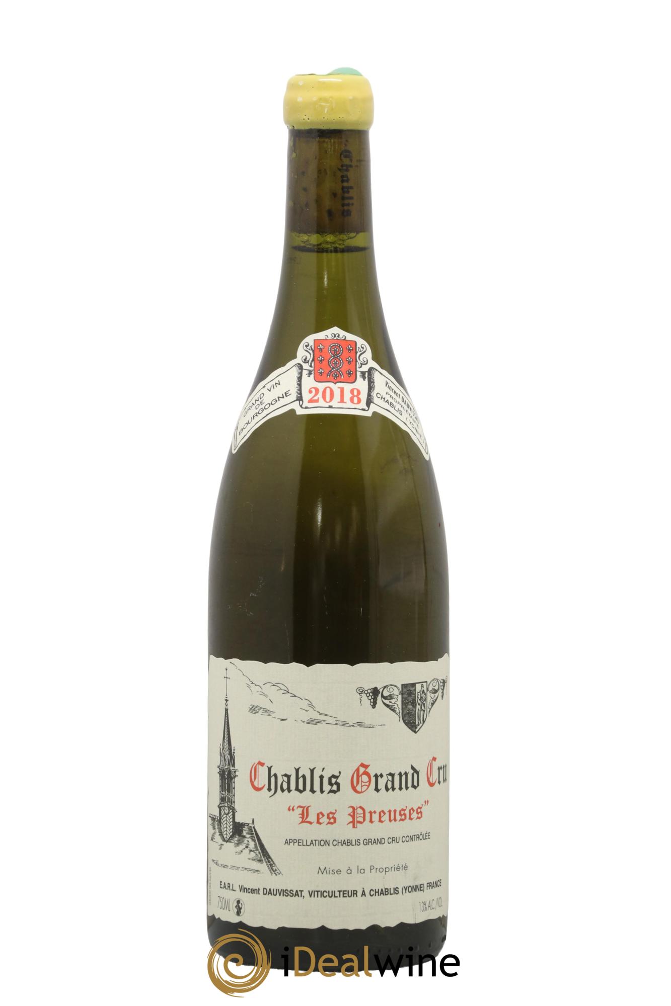 Chablis Grand Cru Les Preuses Vincent Dauvissat (Domaine) 2018 - Lot of 1 bottle - 0