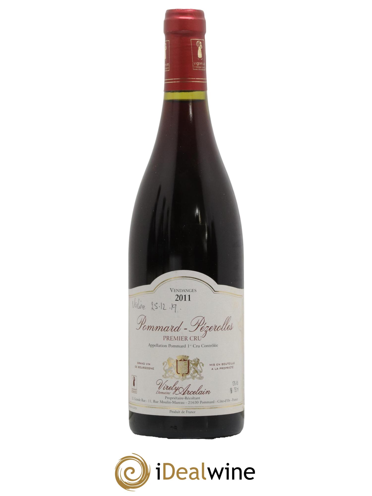 Pommard 1er Cru Pezerolles Premier Cru Du Domaine Virely Arcelain 2011 - Lot de 1 bouteille - 0