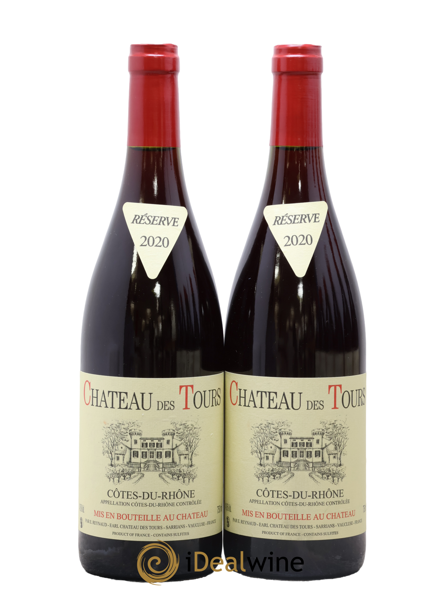Côtes-du-Rhône Château des Tours Emmanuel Reynaud 2020 - Lot de 2 bouteilles - 0