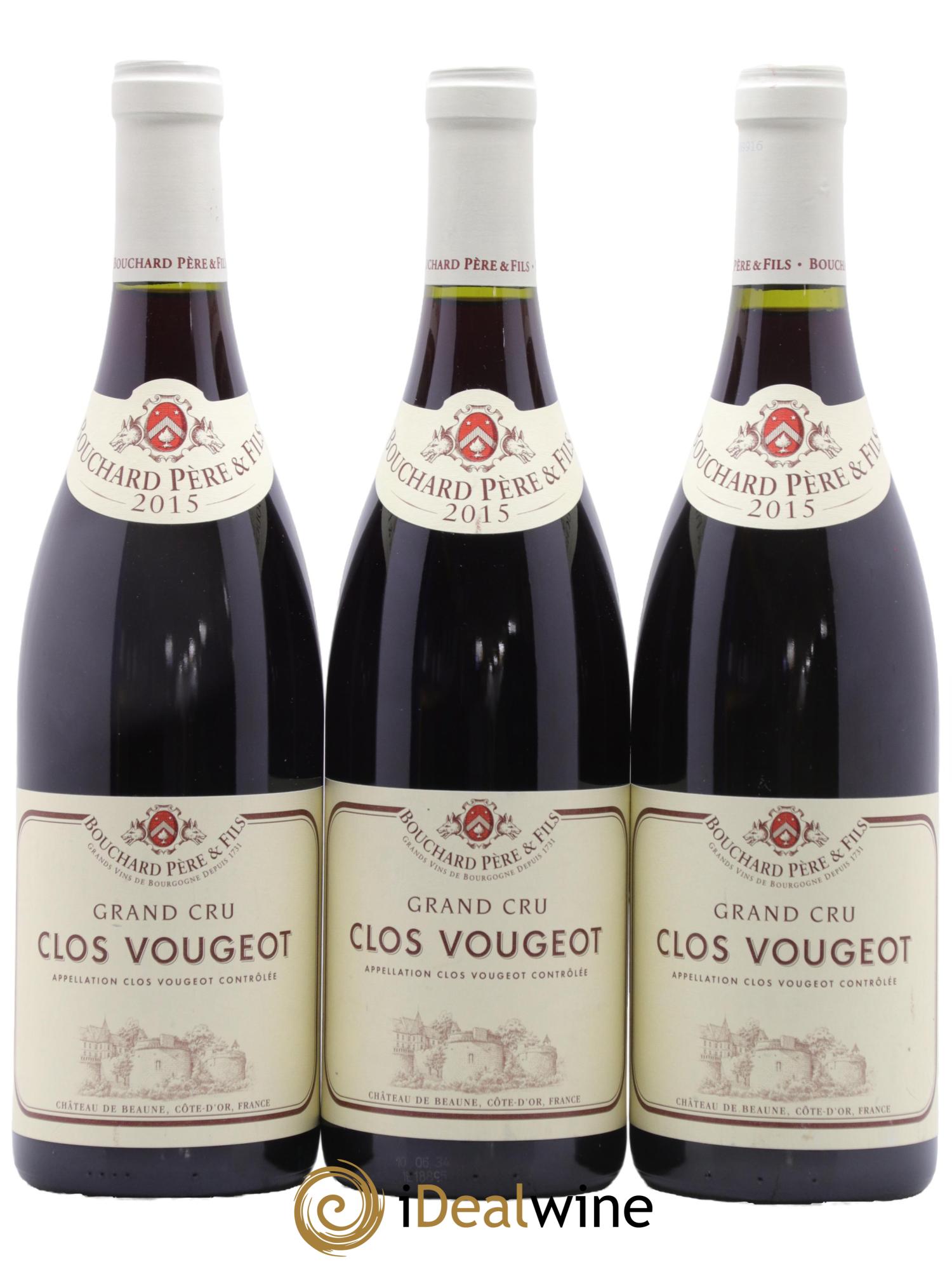 Clos de Vougeot Grand Cru Bouchard Père & Fils 2015 - Lot de 3 bouteilles - 0