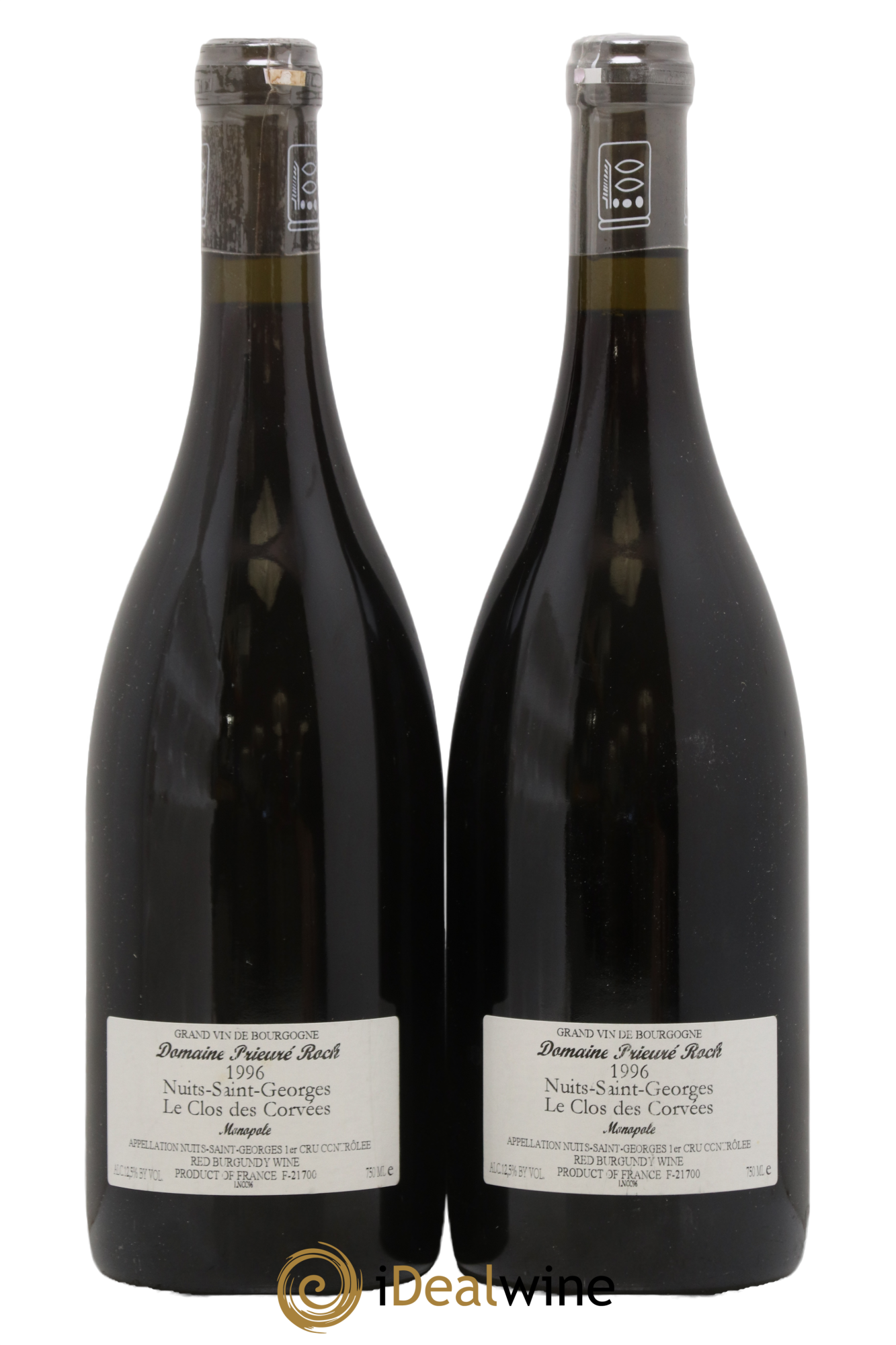 Nuits-Saint-Georges 1er Cru Le Clos des Corvées Prieuré Roch 1996 - Lot de 2 bouteilles - 1