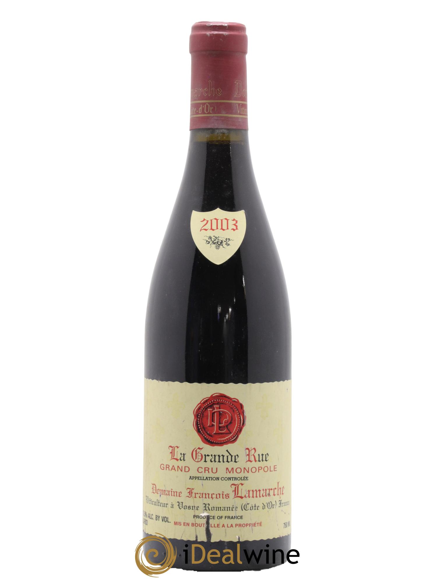La Grande Rue Grand Cru Lamarche (Domaine) 2003 - Lot de 1 bouteille - 0
