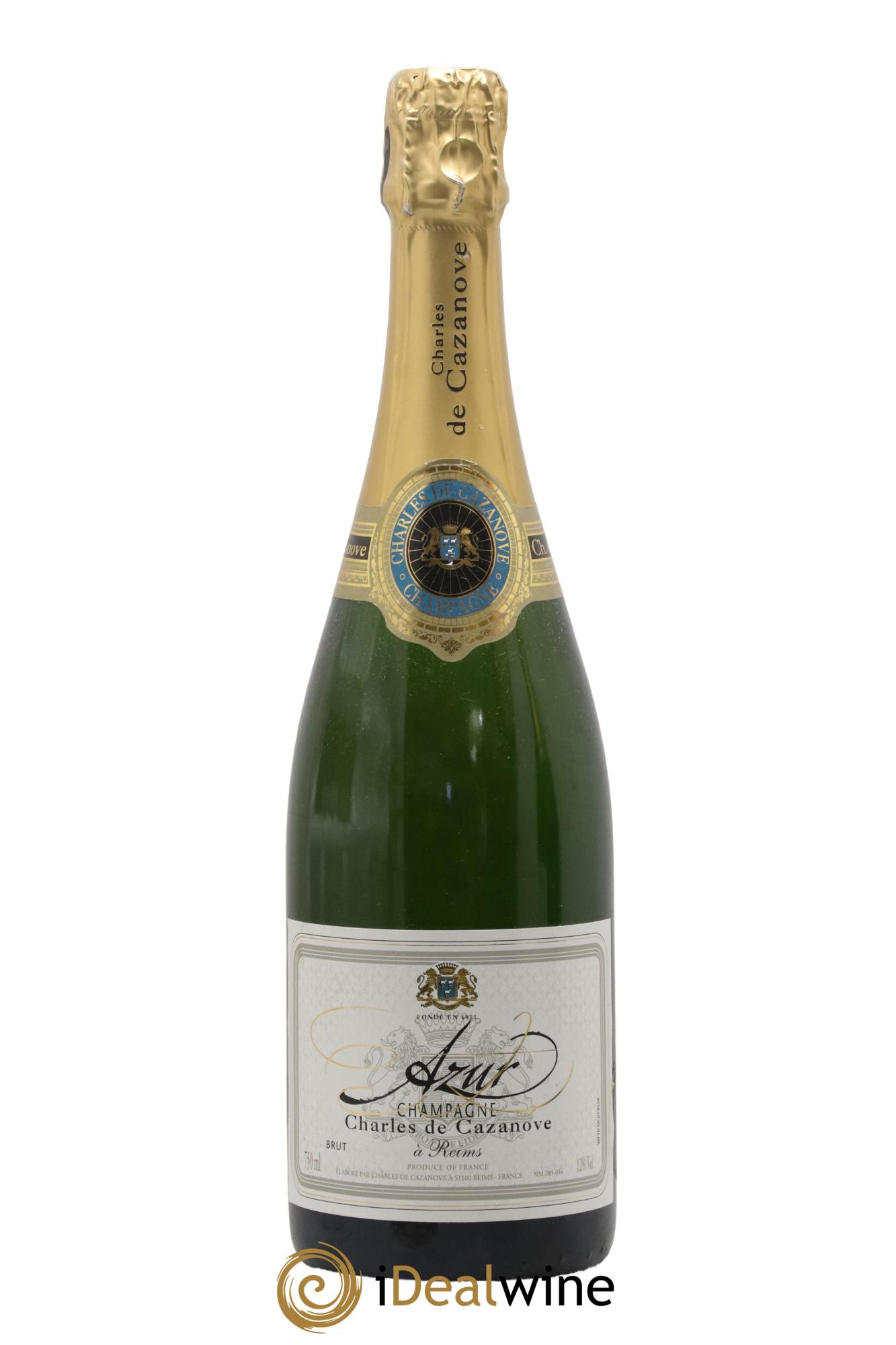 Champagne Brut Cuvée Azur Charles de Cazanove - Lot de 1 bouteille - 0