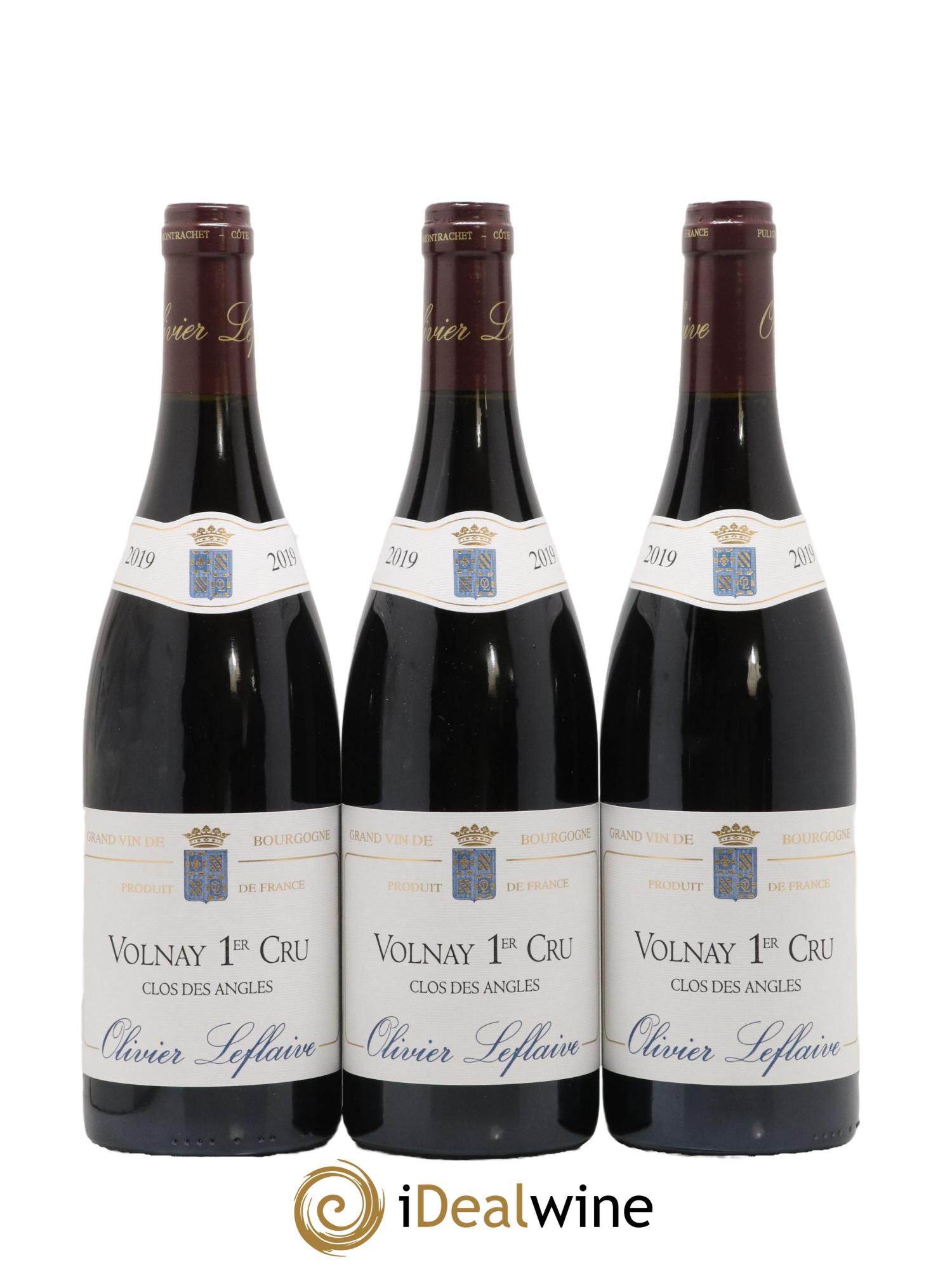 Volnay 1er Cru Clos des Angles Olivier Leflaive 2019 - Lot de 3 bouteilles - 0