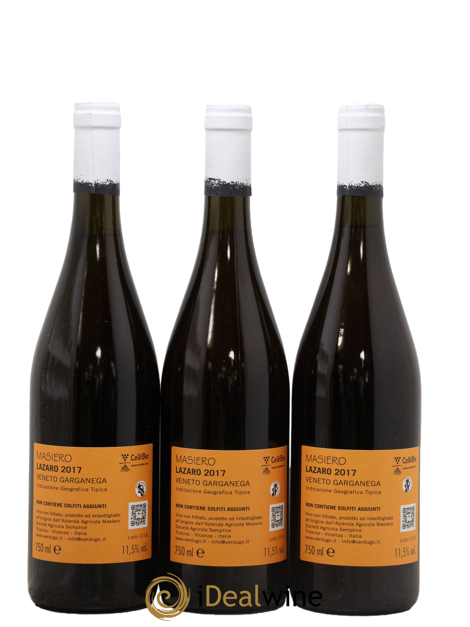 Italie Veneto Lazaro IGT Garganega Gianfranco Masiero 2017 - Lot of 3 bottles - 1