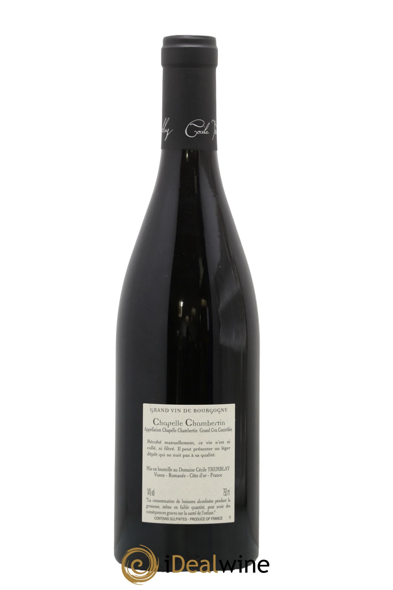 Chapelle-Chambertin Grand Cru Cécile Tremblay 2019 - Lot de 1 bouteille - 1