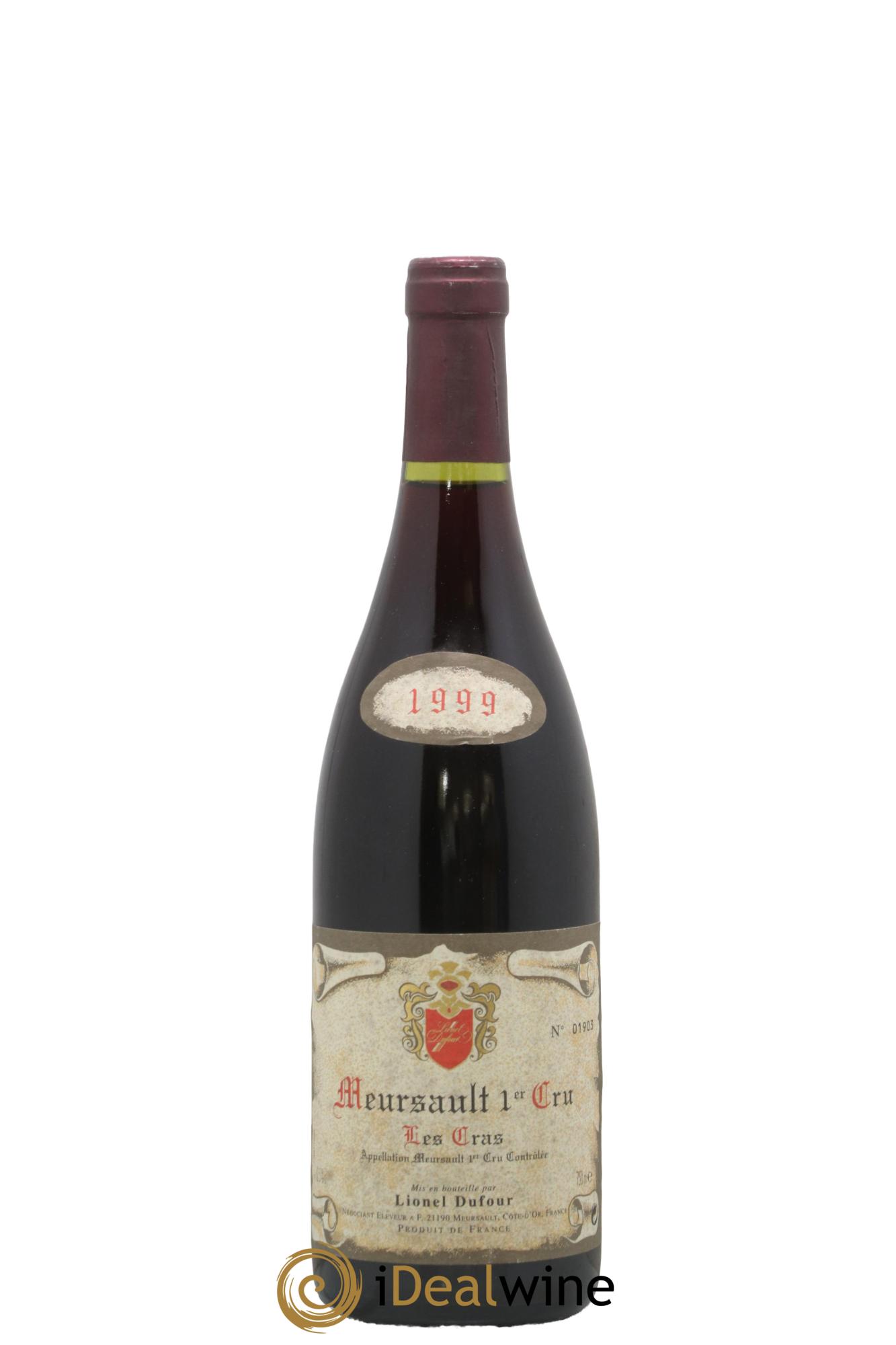 Meursault 1er Cru Les Cras Lionel Dufour 1999 - Lot de 1 bouteille - 0