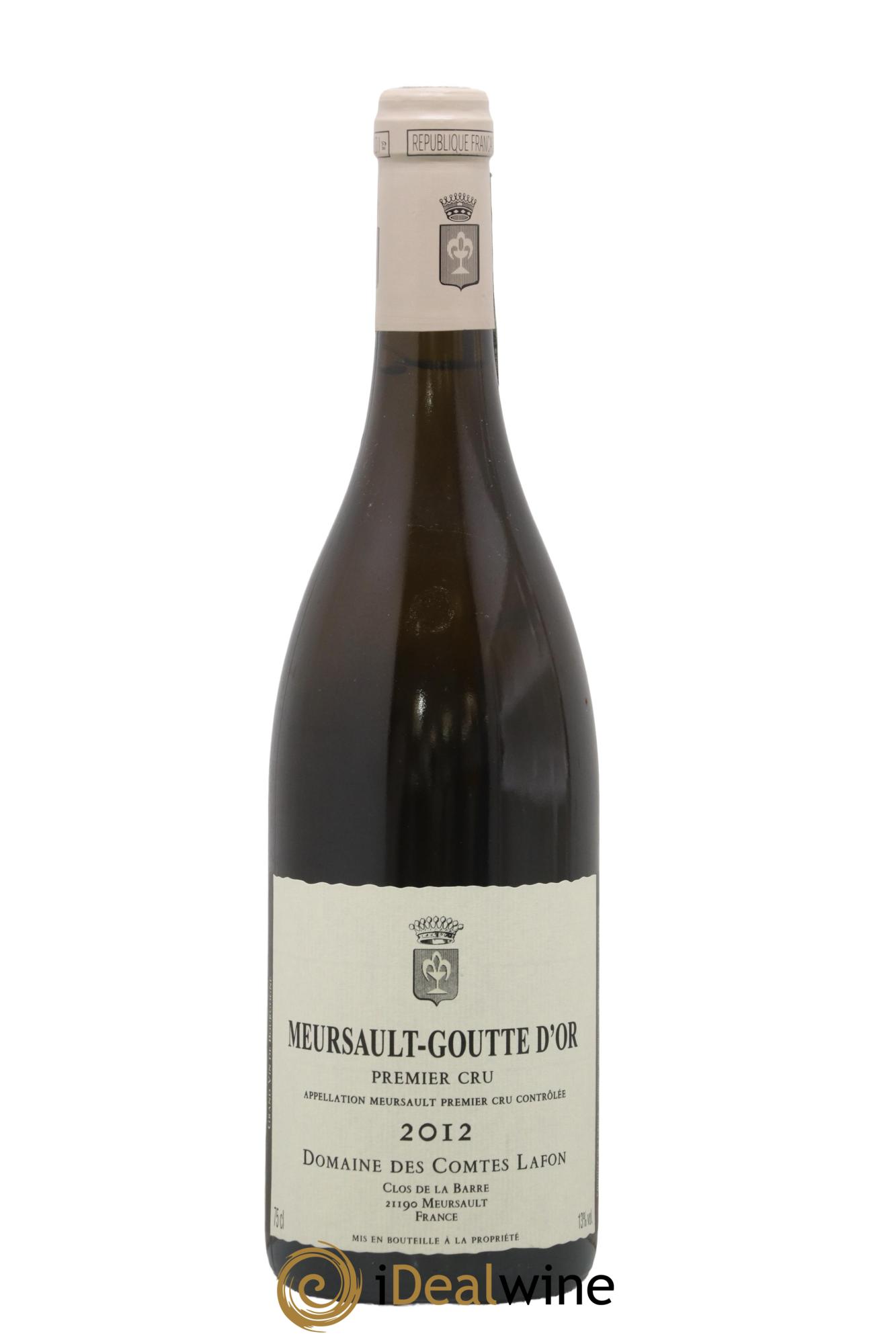 Meursault 1er Cru Goutte d'Or Comtes Lafon (Domaine des) 2012 - Lot of 1 bottle - 0