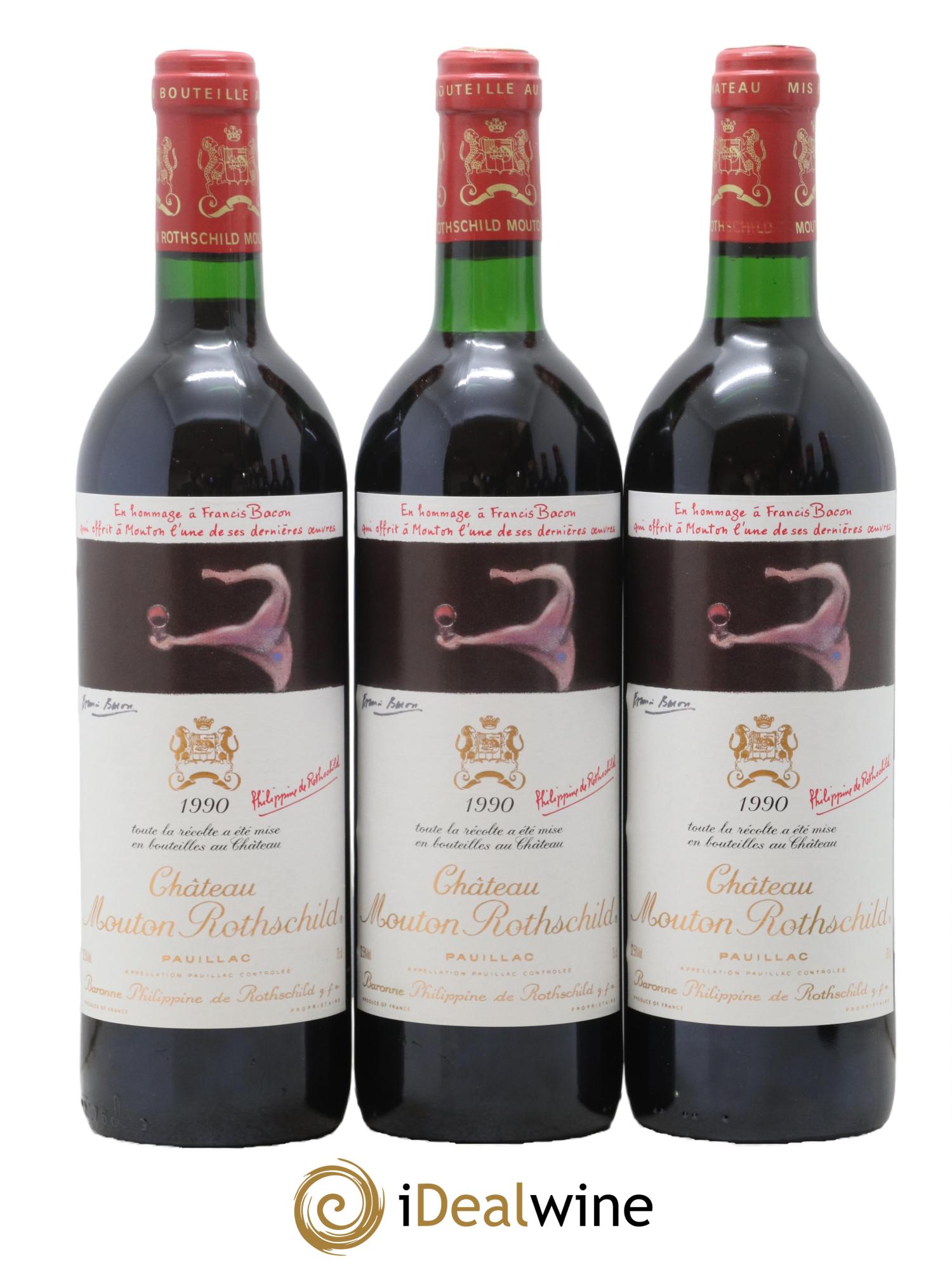 Château Mouton Rothschild 1er Grand Cru Classé 1990 - Lot de 6 bouteilles - 3