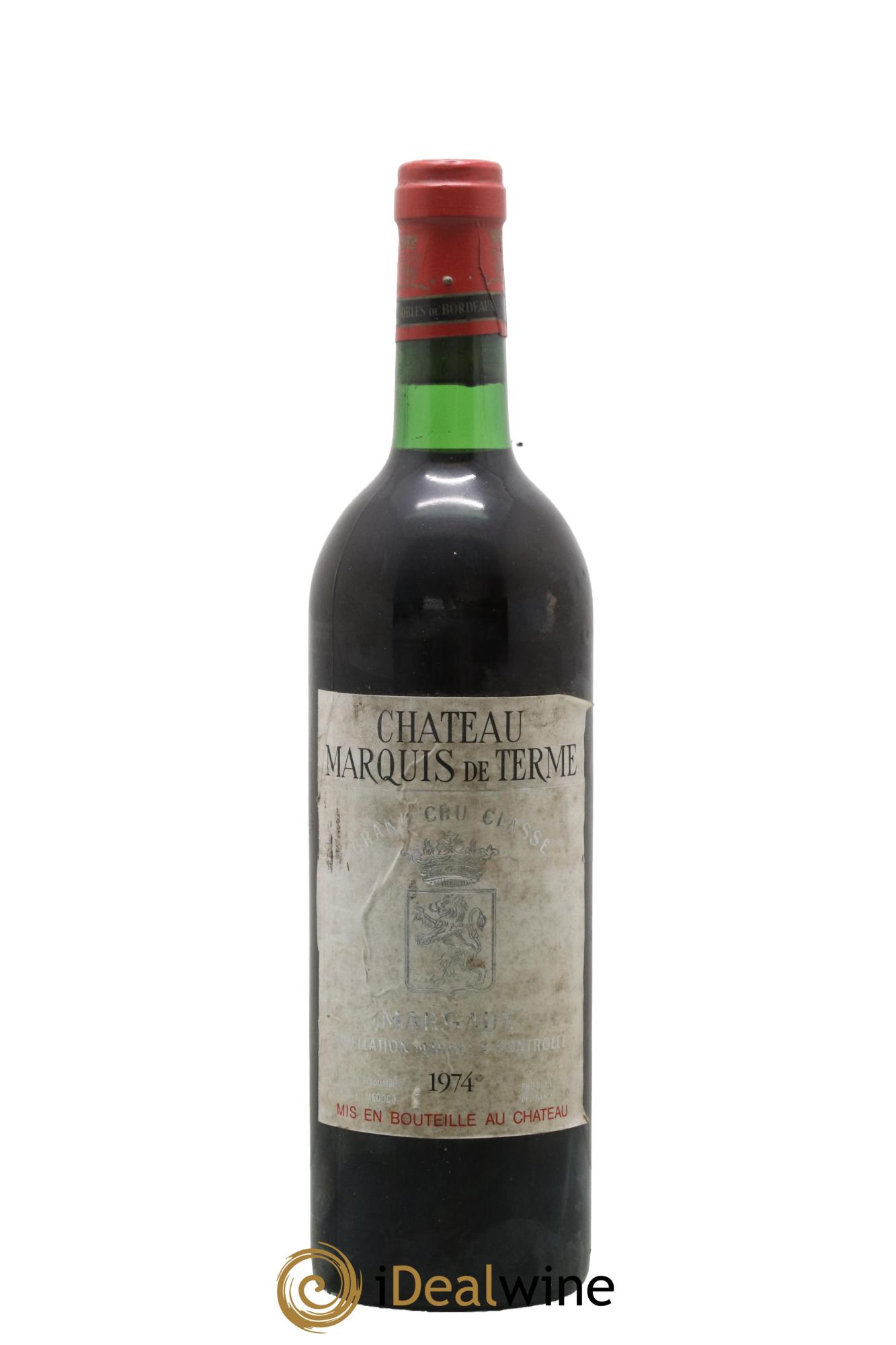 Château Marquis de Terme 4ème Grand Cru Classé 1974 - Lot de 1 bouteille - 0