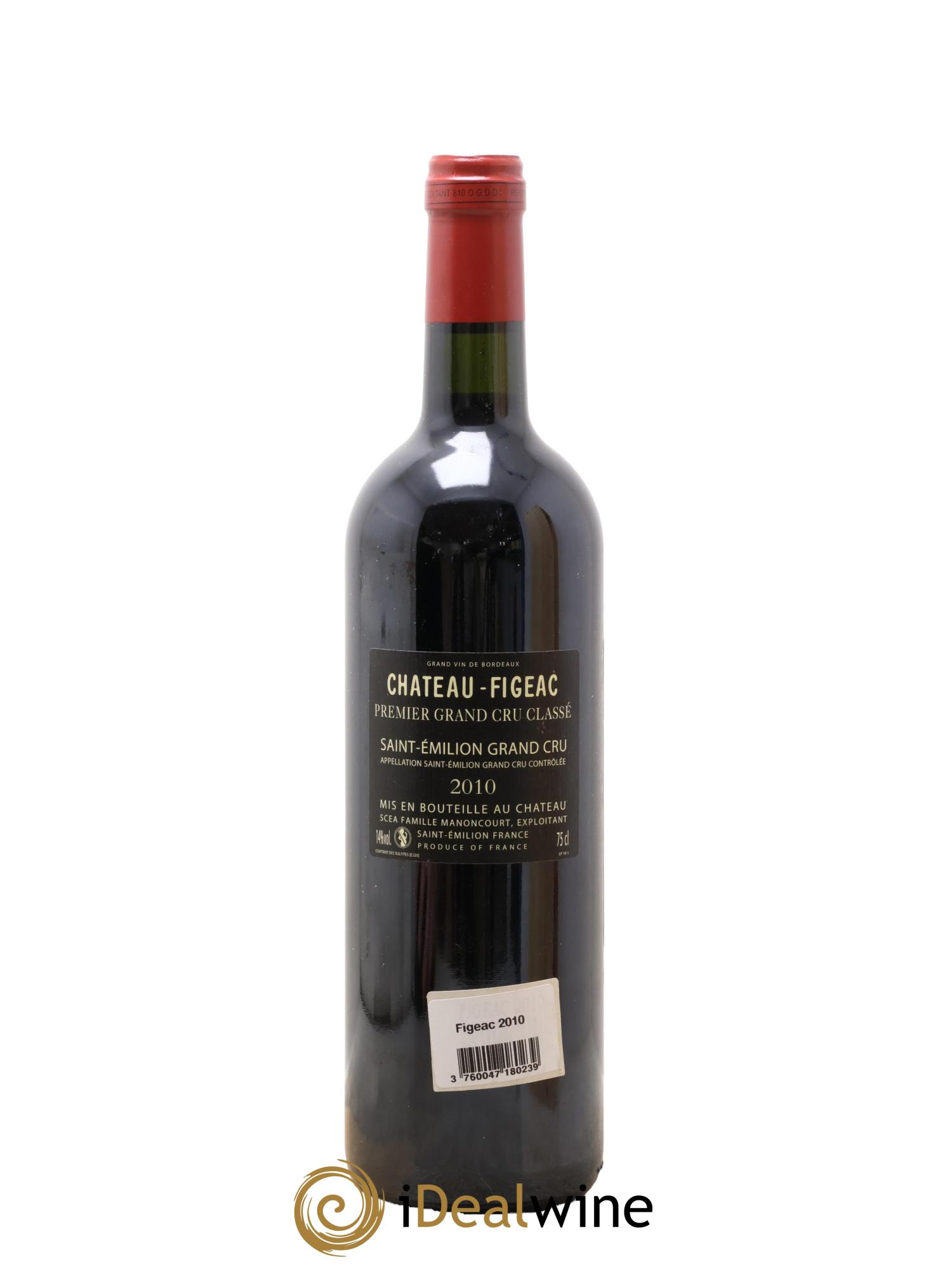 Château Figeac 1er Grand Cru Classé A 2010 - Lotto di 1 bottiglia - 2
